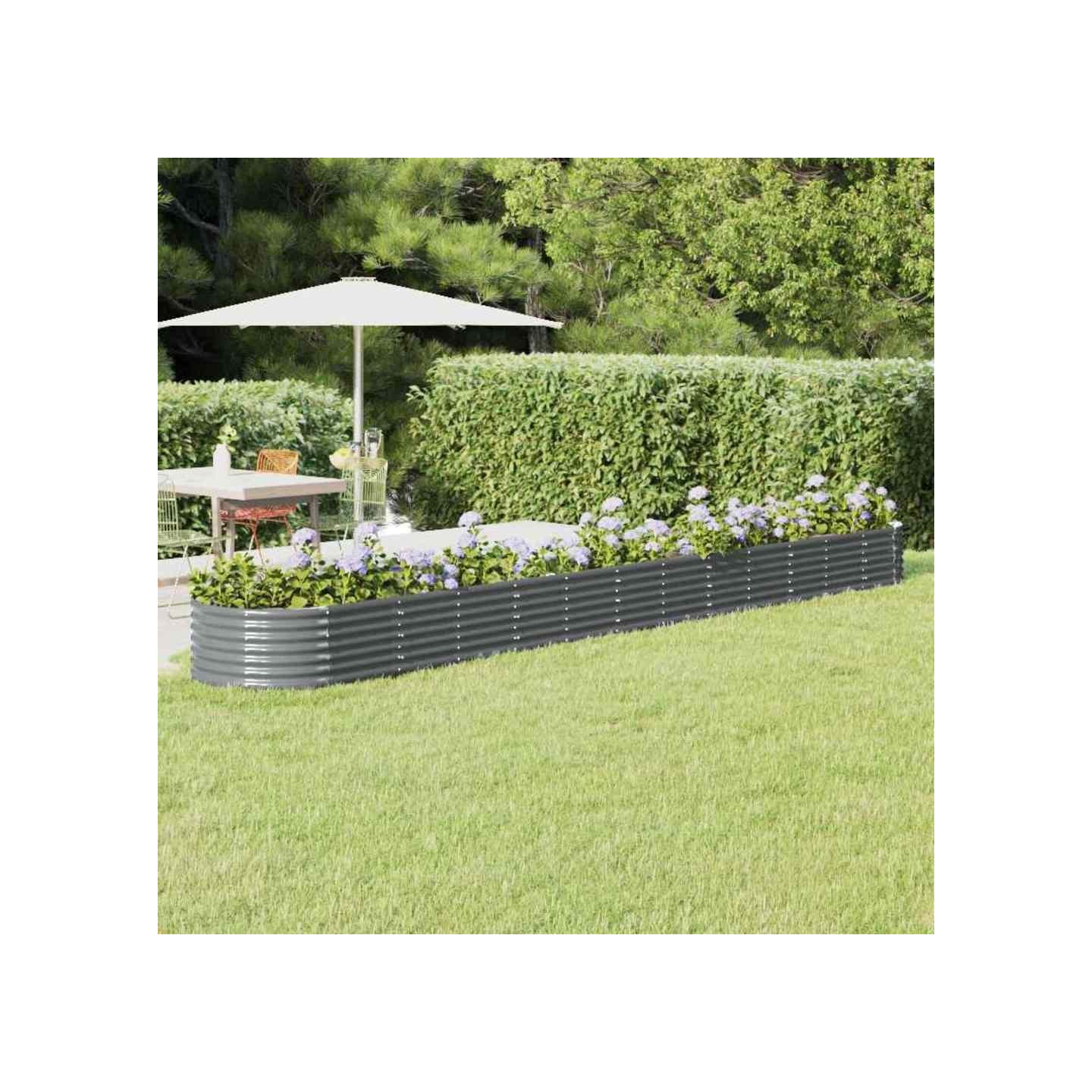 Lit surélevé de jardin Acier galvanisé Anthracite