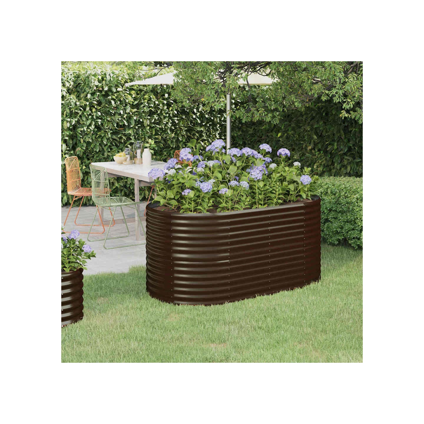 Lit surélevé de jardin Acier galvanisé marron