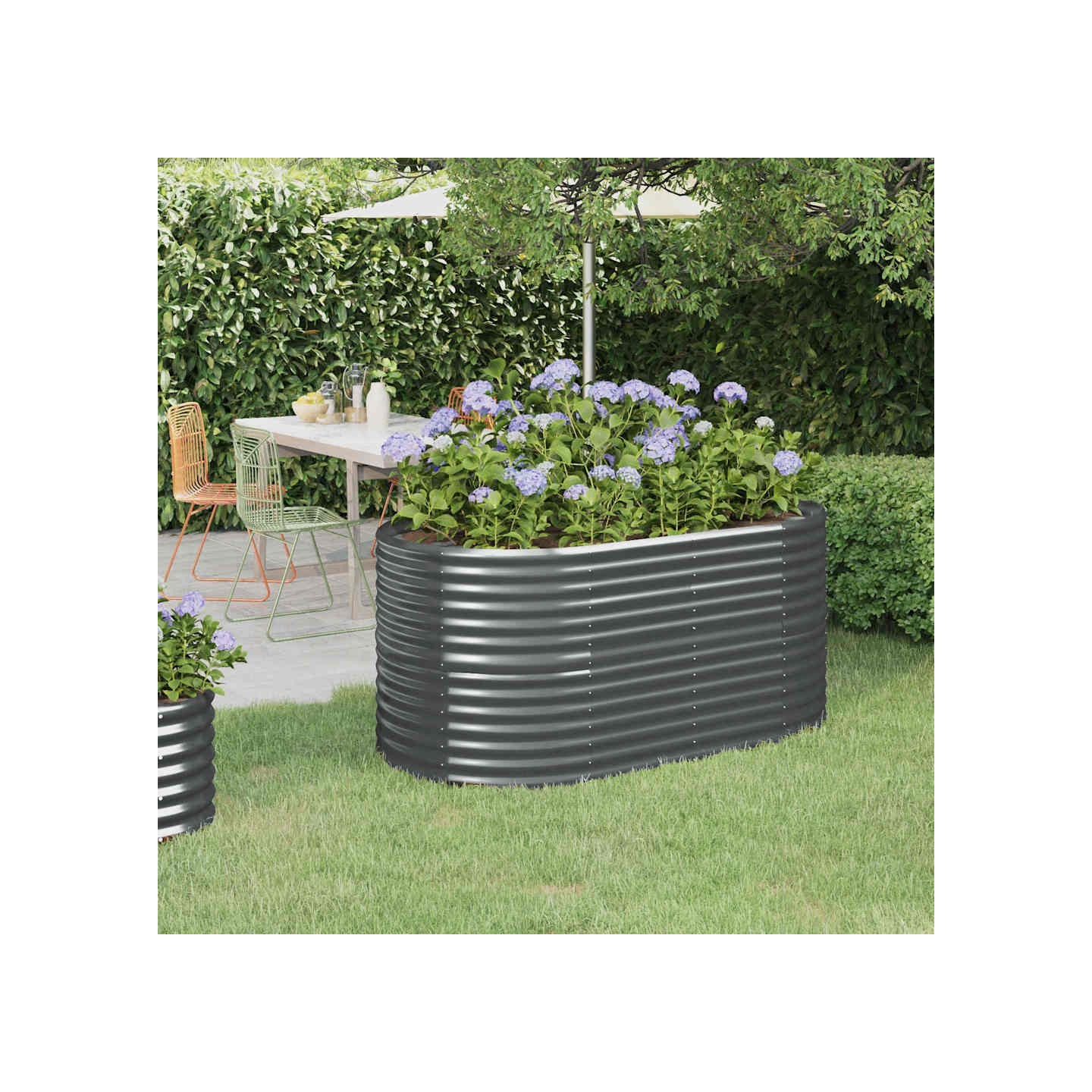 Lit surélevé de jardin Acier galvanisé Anthracite
