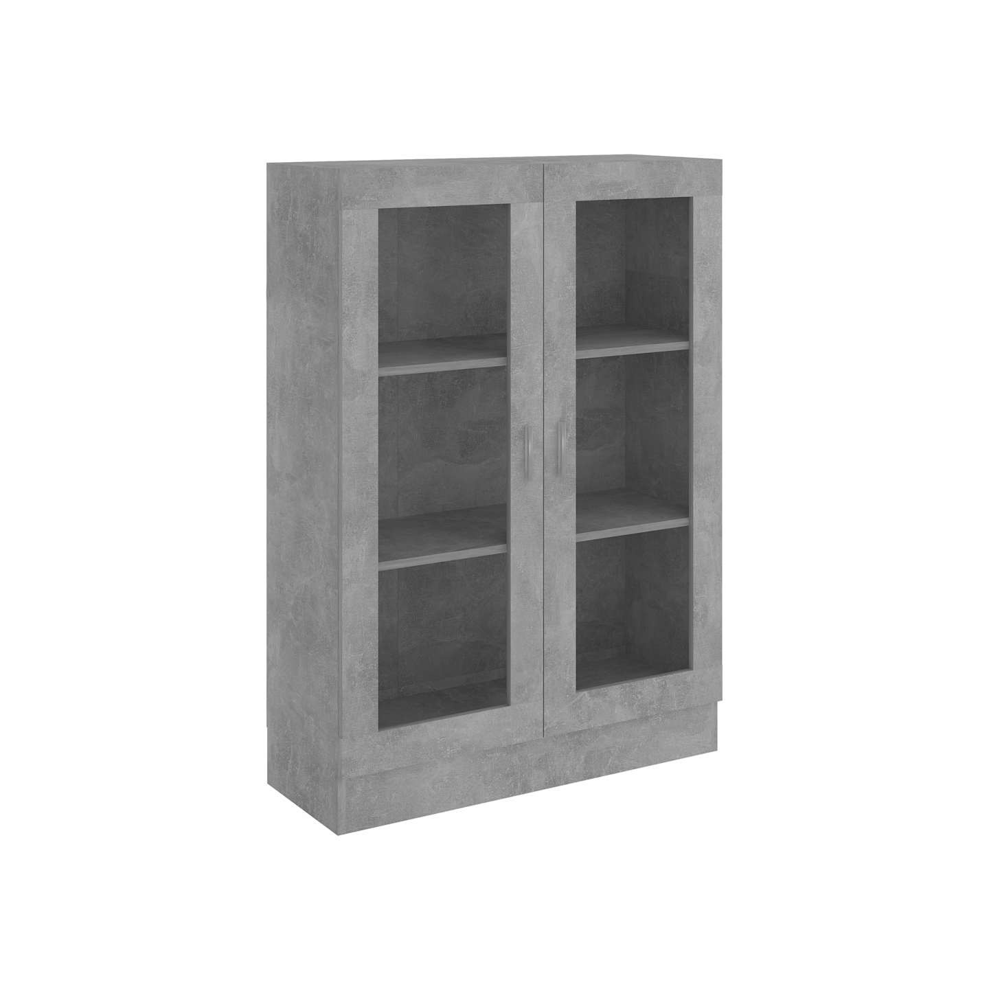 Armoire à vitrine Gris béton 82,5x30,5x115 cm Bois d'ingénierie