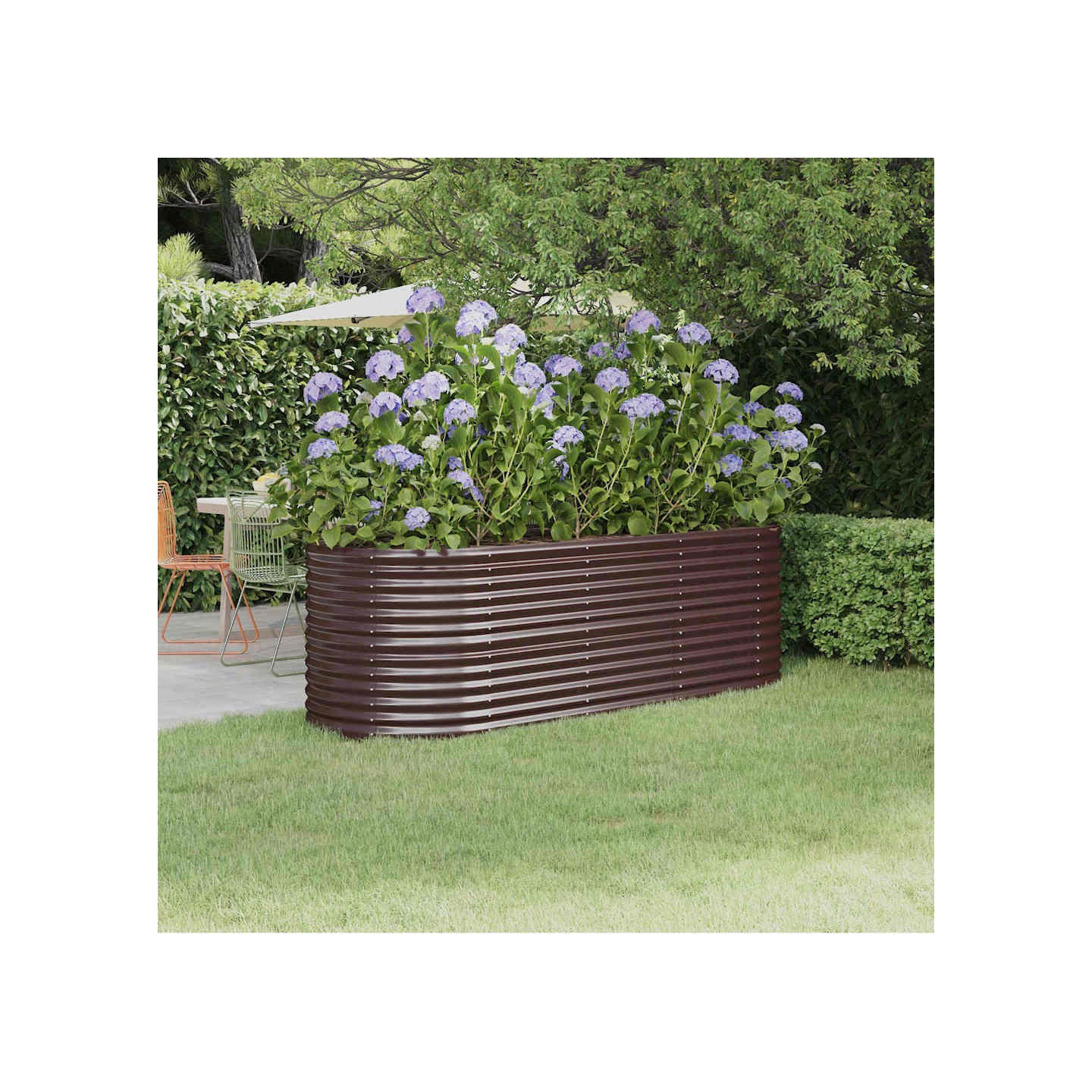 Lit surélevé de jardin Acier galvanisé marron