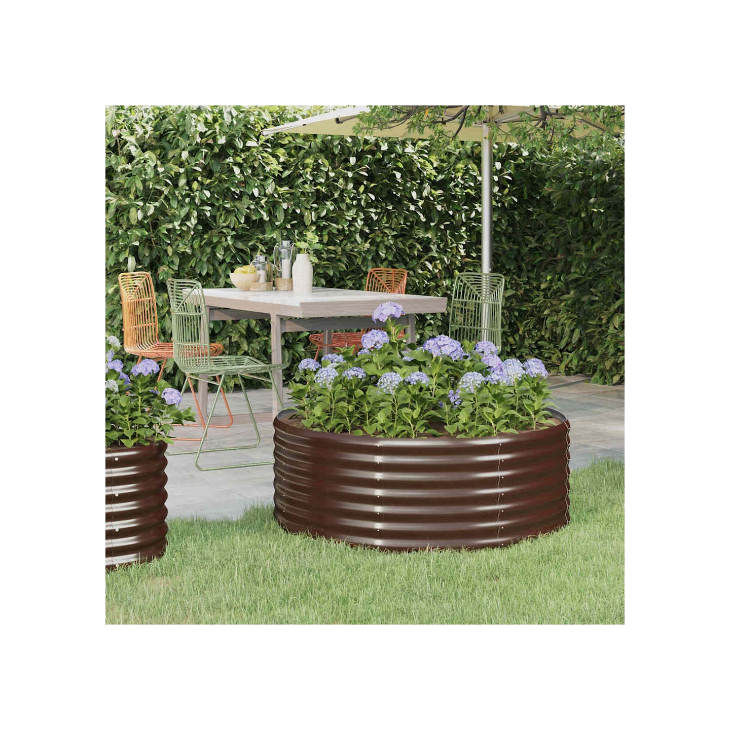 Lit surélevé de jardin Acier galvanisé marron