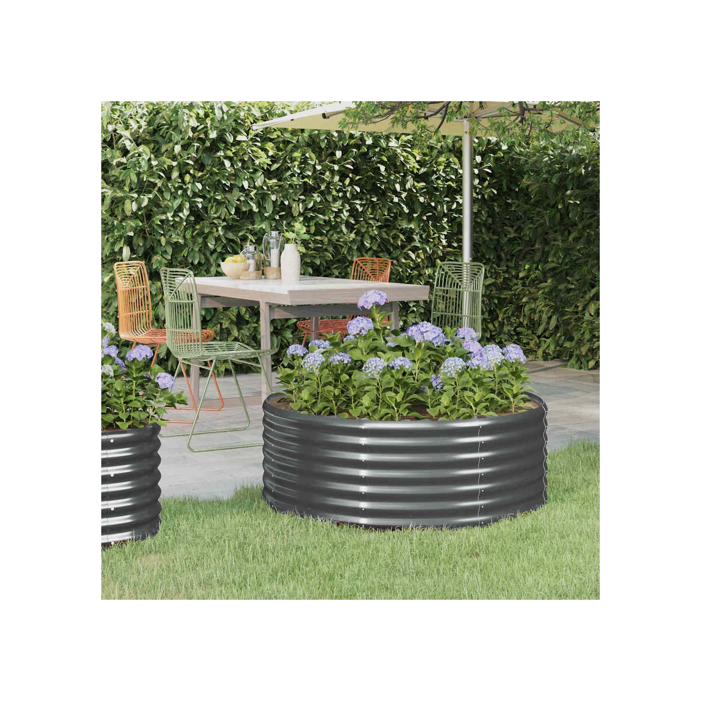 Lit surélevé de jardin Acier galvanisé Anthracite