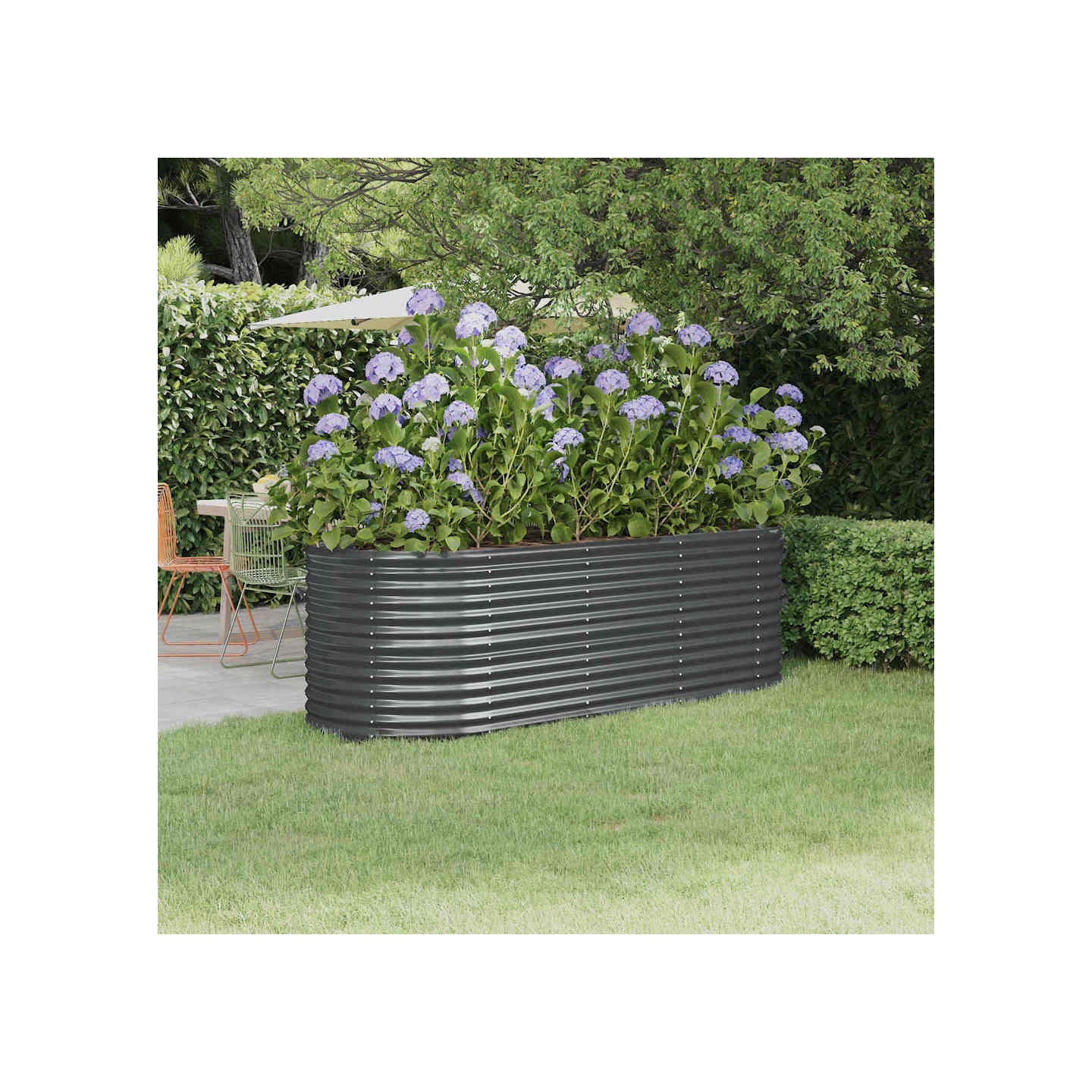 Lit surélevé de jardin Acier galvanisé Anthracite
