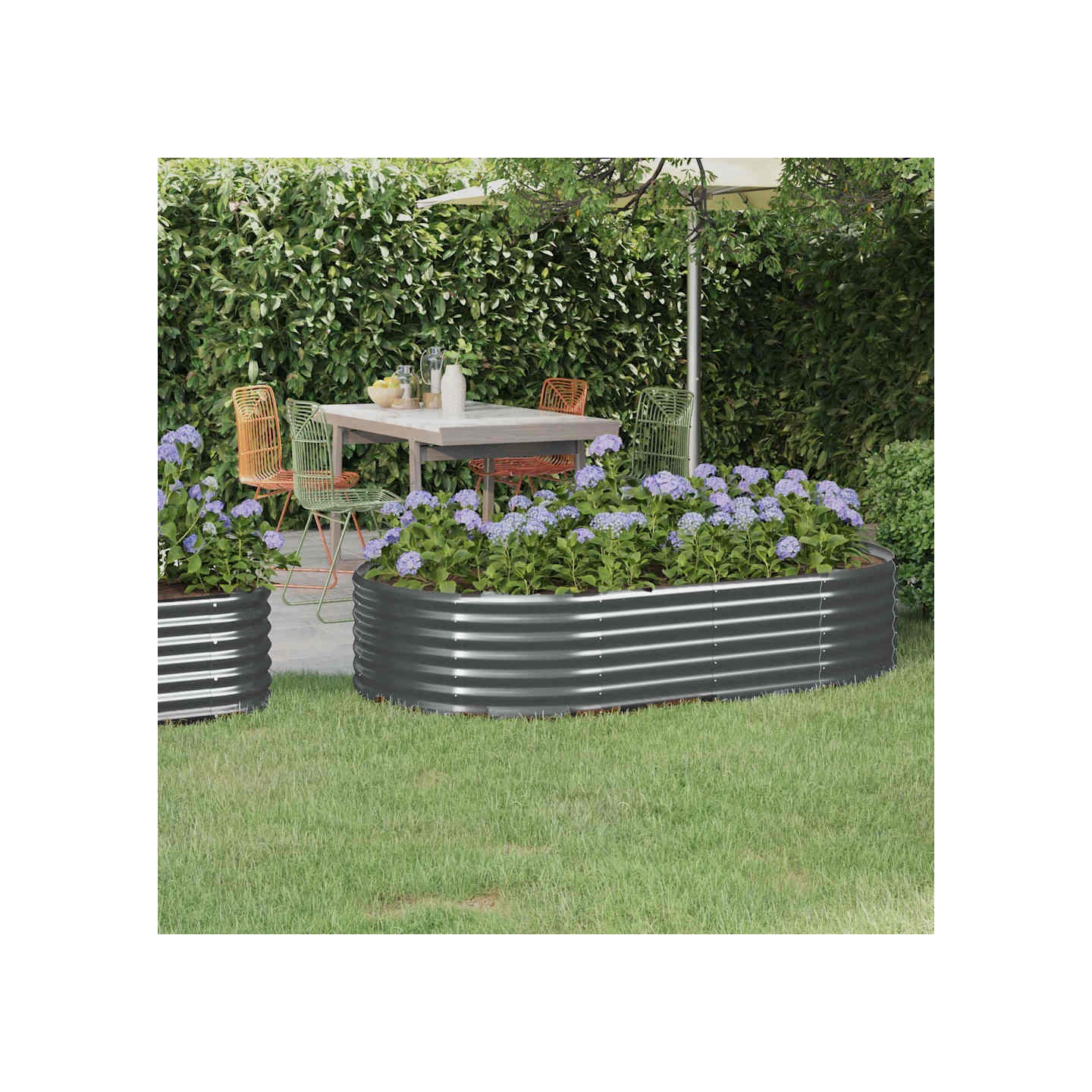 Lit surélevé de jardin Acier galvanisé Anthracite
