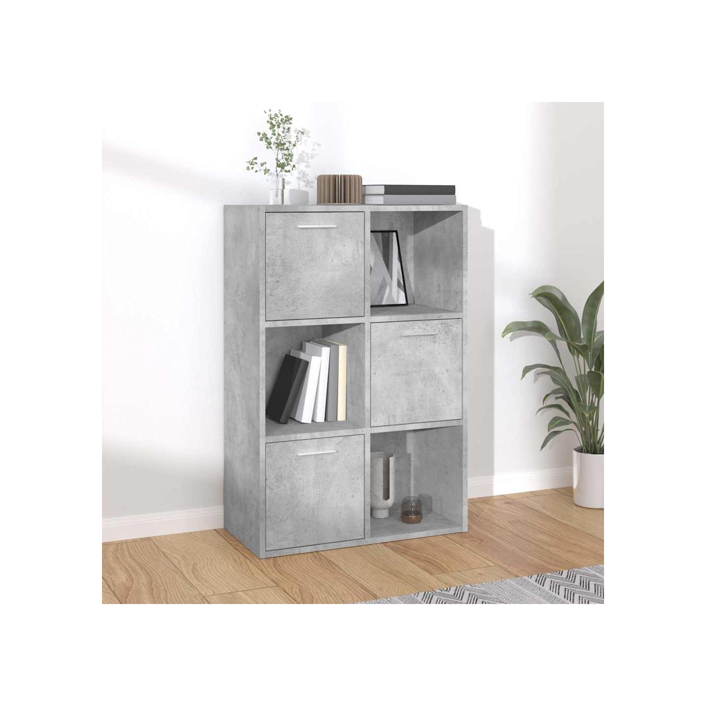 Armoire de rangement Gris béton 60x29,5x90 cm Bois d'ingénierie