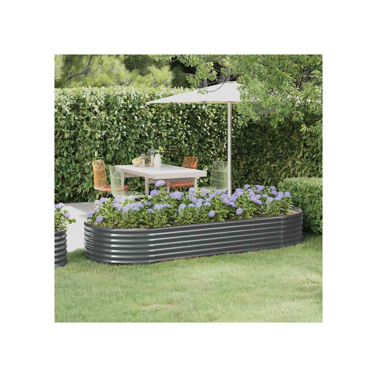 Lit surélevé de jardin Acier galvanisé Anthracite
