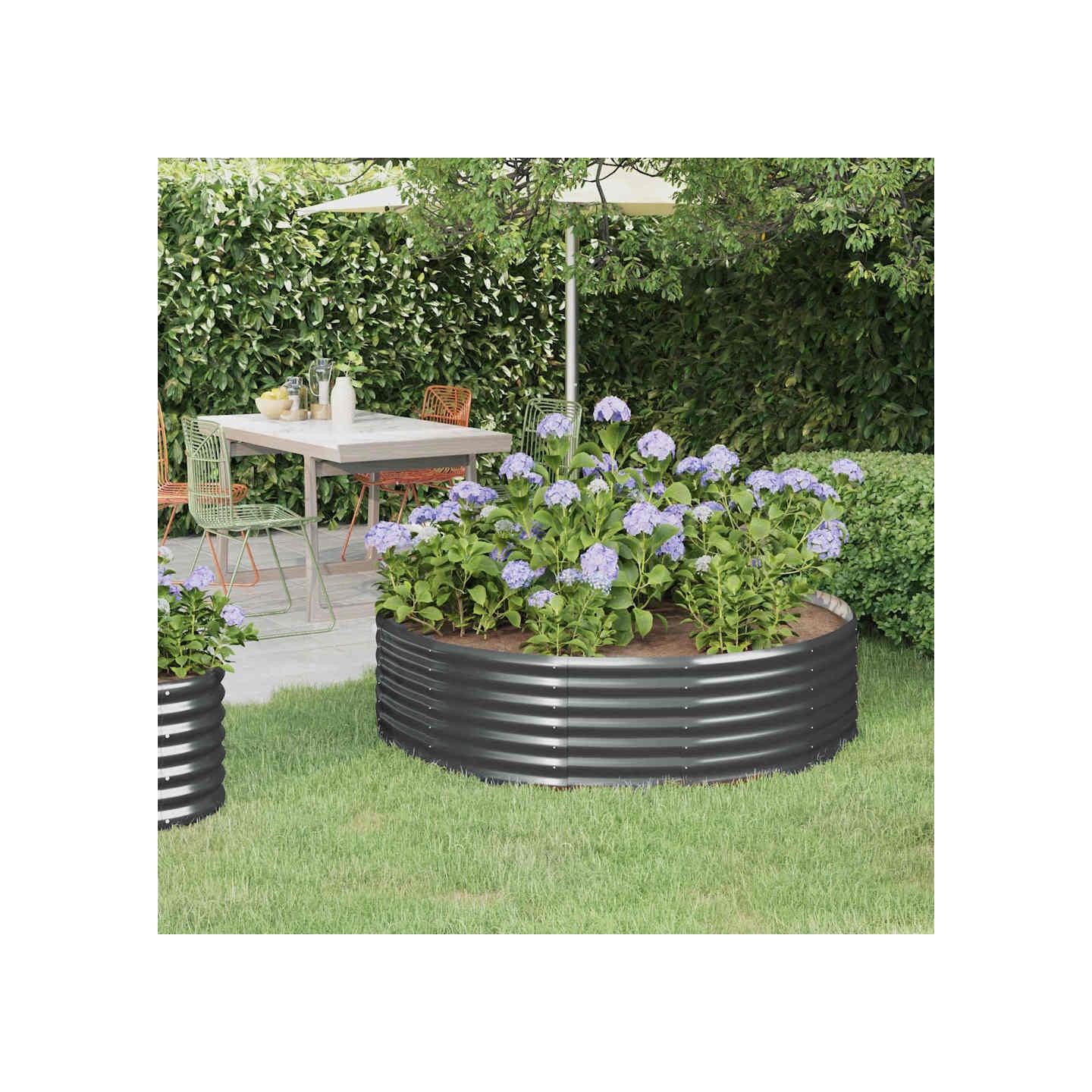 Lit surélevé de jardin Acier galvanisé Anthracite