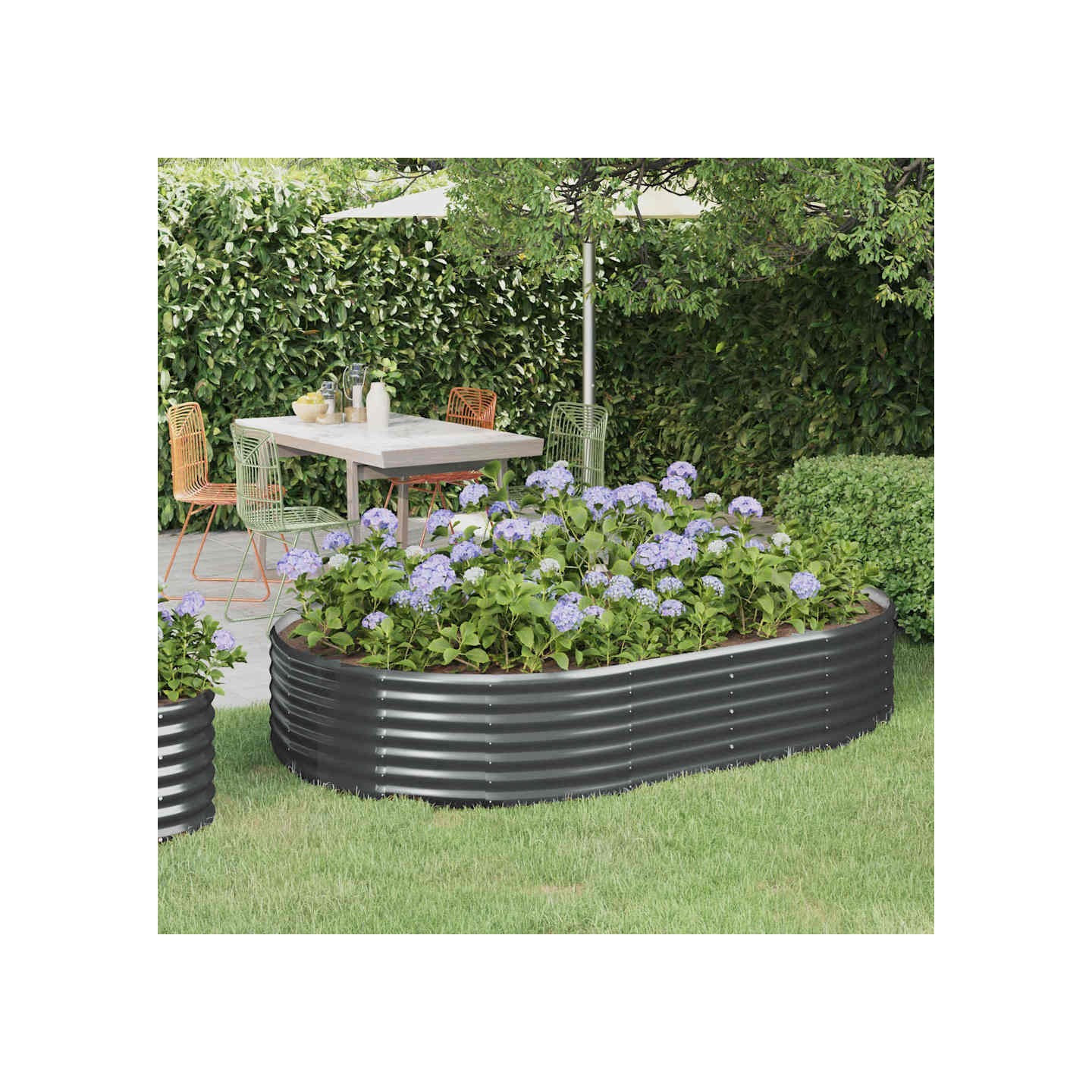 Lit surélevé de jardin Acier galvanisé Anthracite