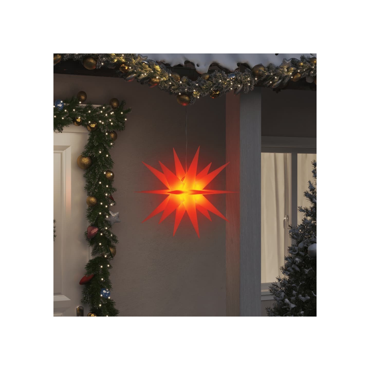 Lumières de Noël avec LED 3 pcs pliable rouge 57 cm