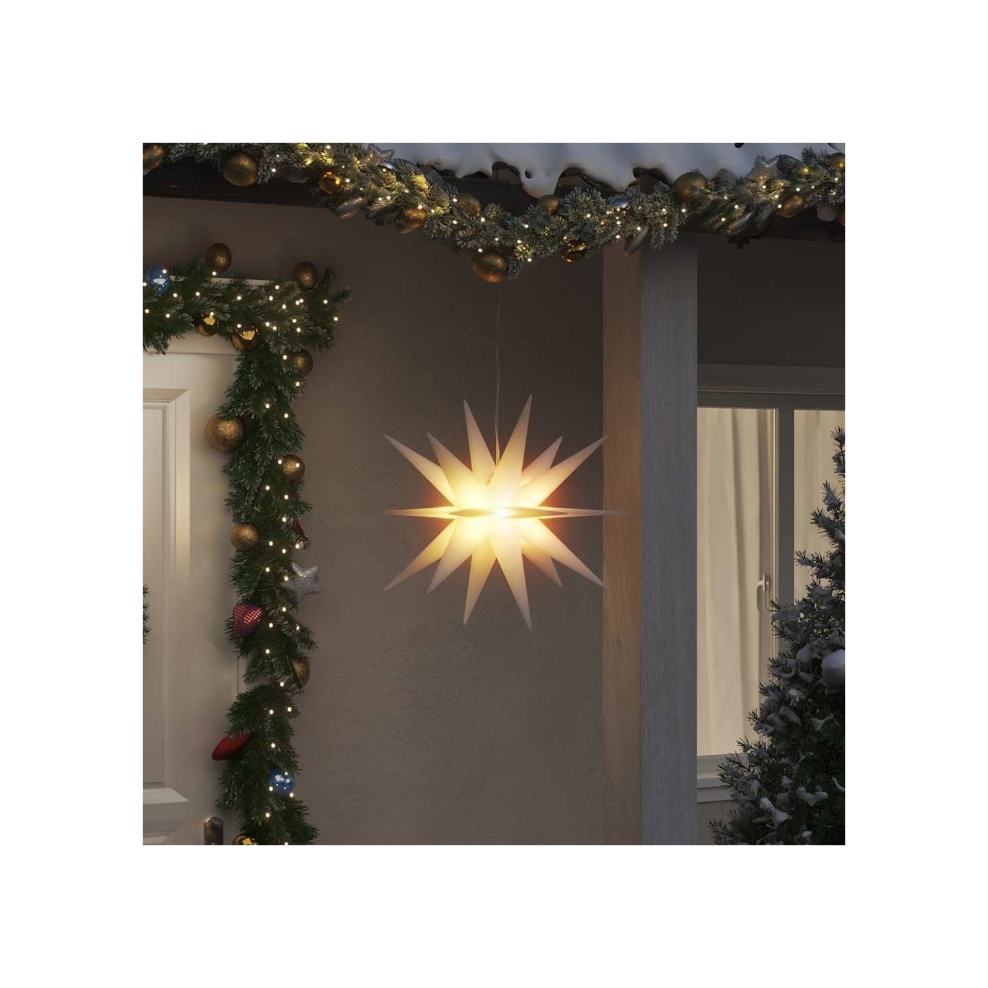 Lumières de Noël avec LED 3 pcs pliable blanc 57 cm