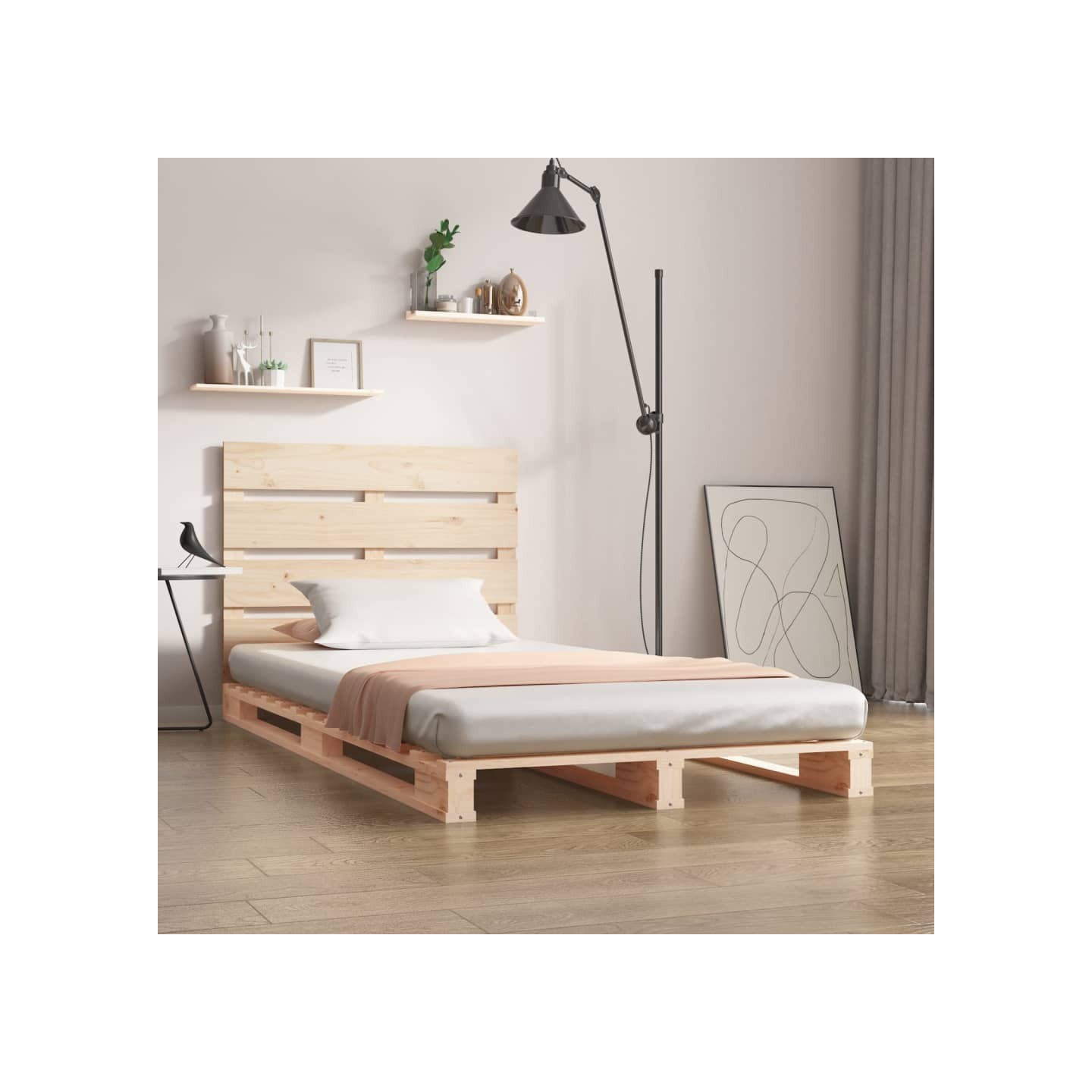 Cadre de lit 90x190 cm Bois de pin massif Simple