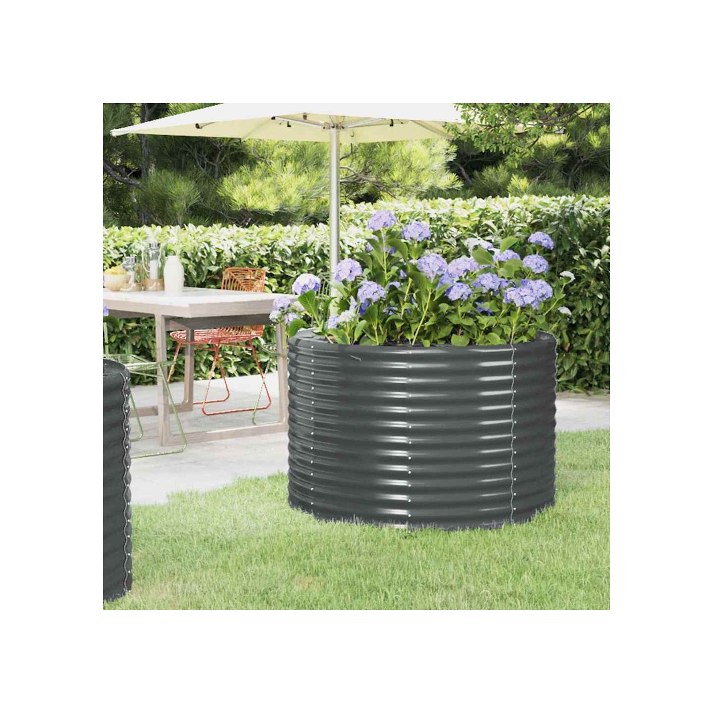 Lit surélevé de jardin Acier galvanisé Anthracite