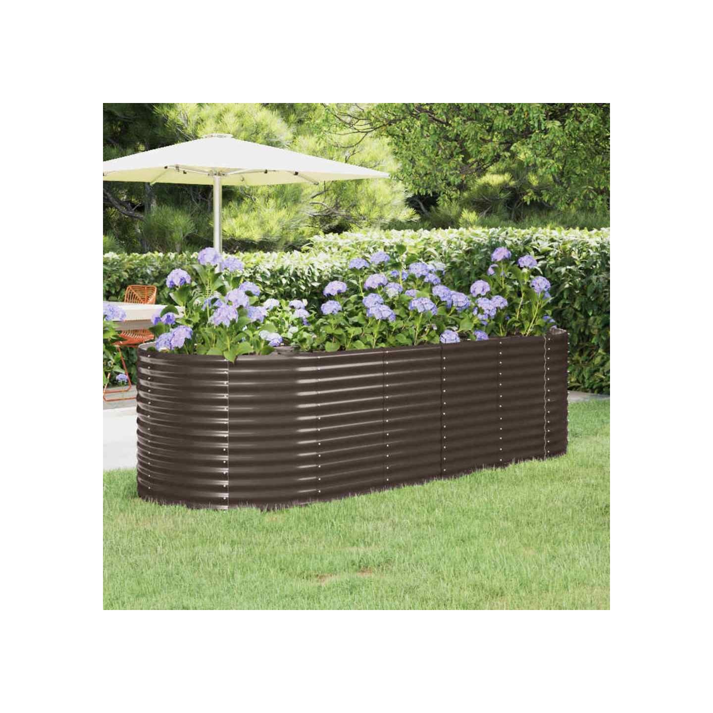 Lit surélevé de jardin Acier galvanisé marron