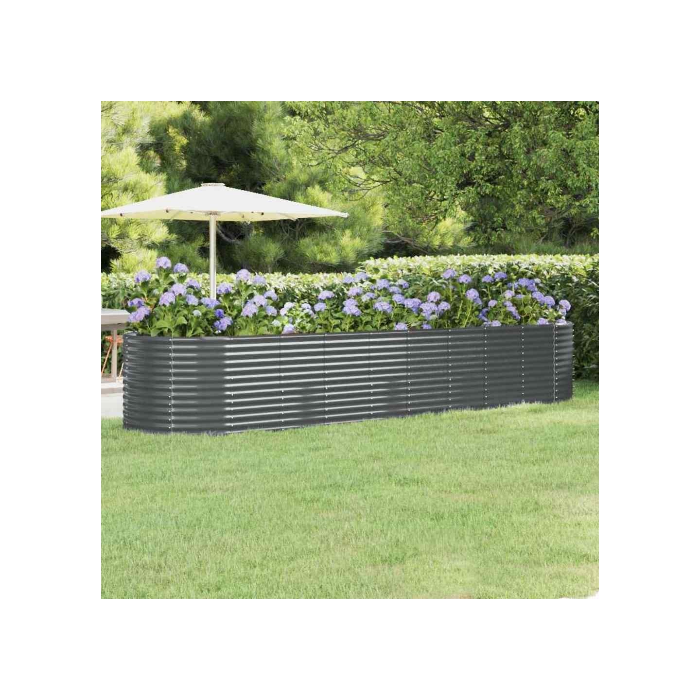 Lit surélevé de jardin Acier galvanisé Anthracite