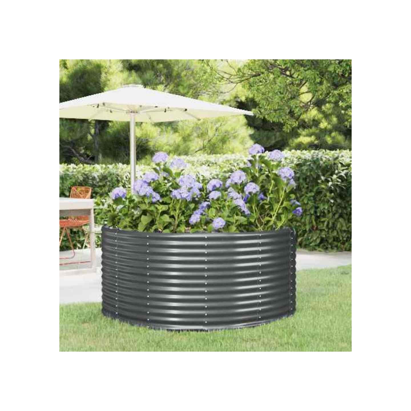 Lit surélevé de jardin Anthracite Acier galvanisé