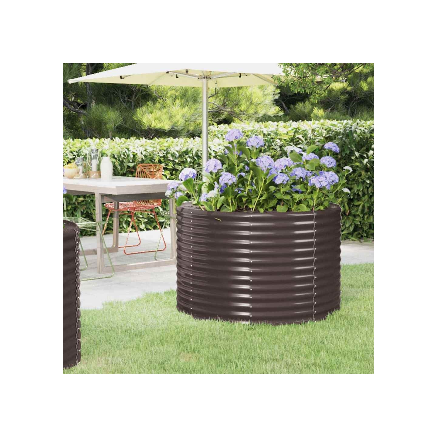 Lit surélevé de jardin Acier galvanisé marron