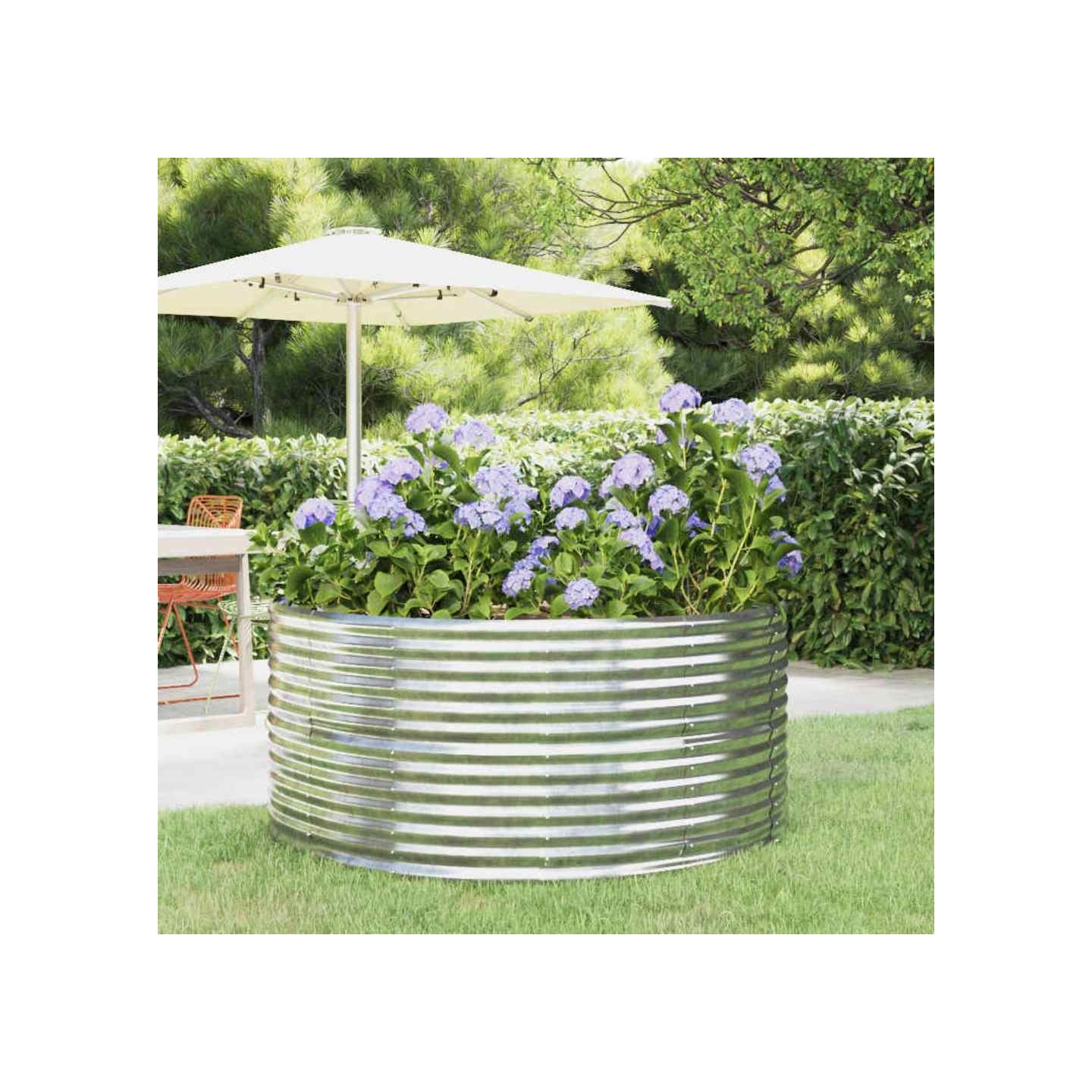 Lit surélevé de jardin Argenté Acier galvanisé