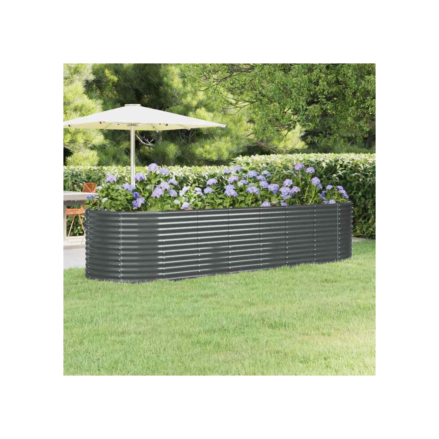 Lit surélevé de jardin Acier galvanisé Anthracite