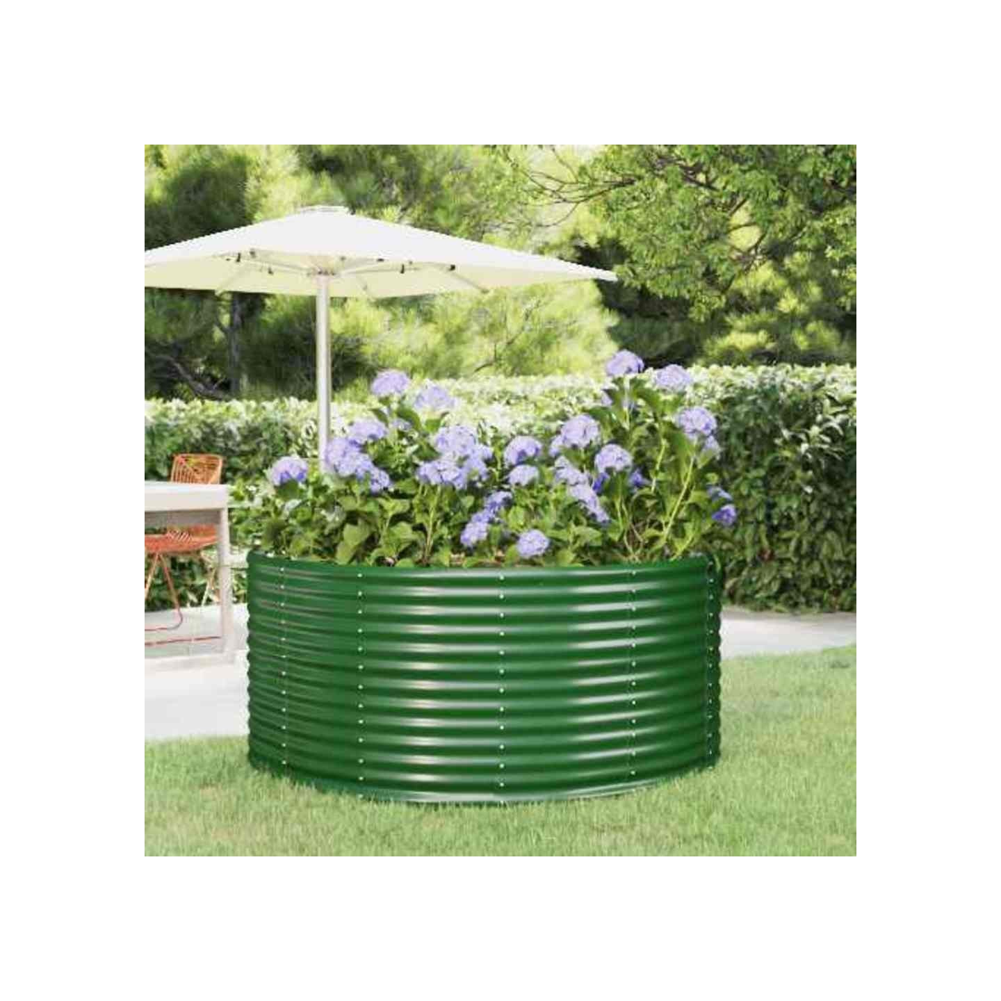 Jardinière surélevée Vert 140 x 140 x 68 cm Acier galvanisé
