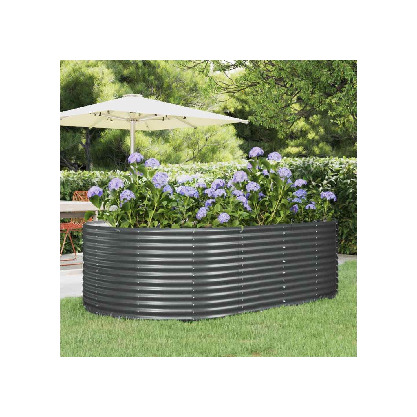 Jardinière surélevée Anthracite 212 x 140 x 68 cm Acier galvanisé
