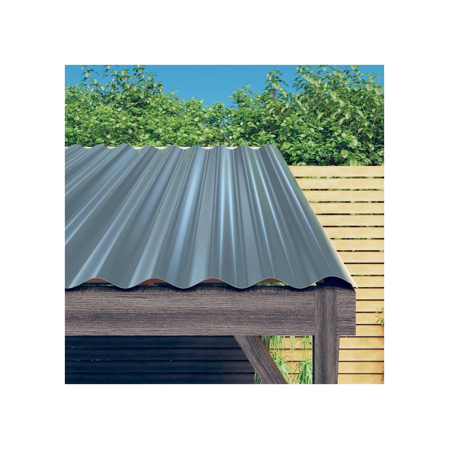 Panneaux de toit 12 pcs Acier galvanisé Gris 80x36 cm