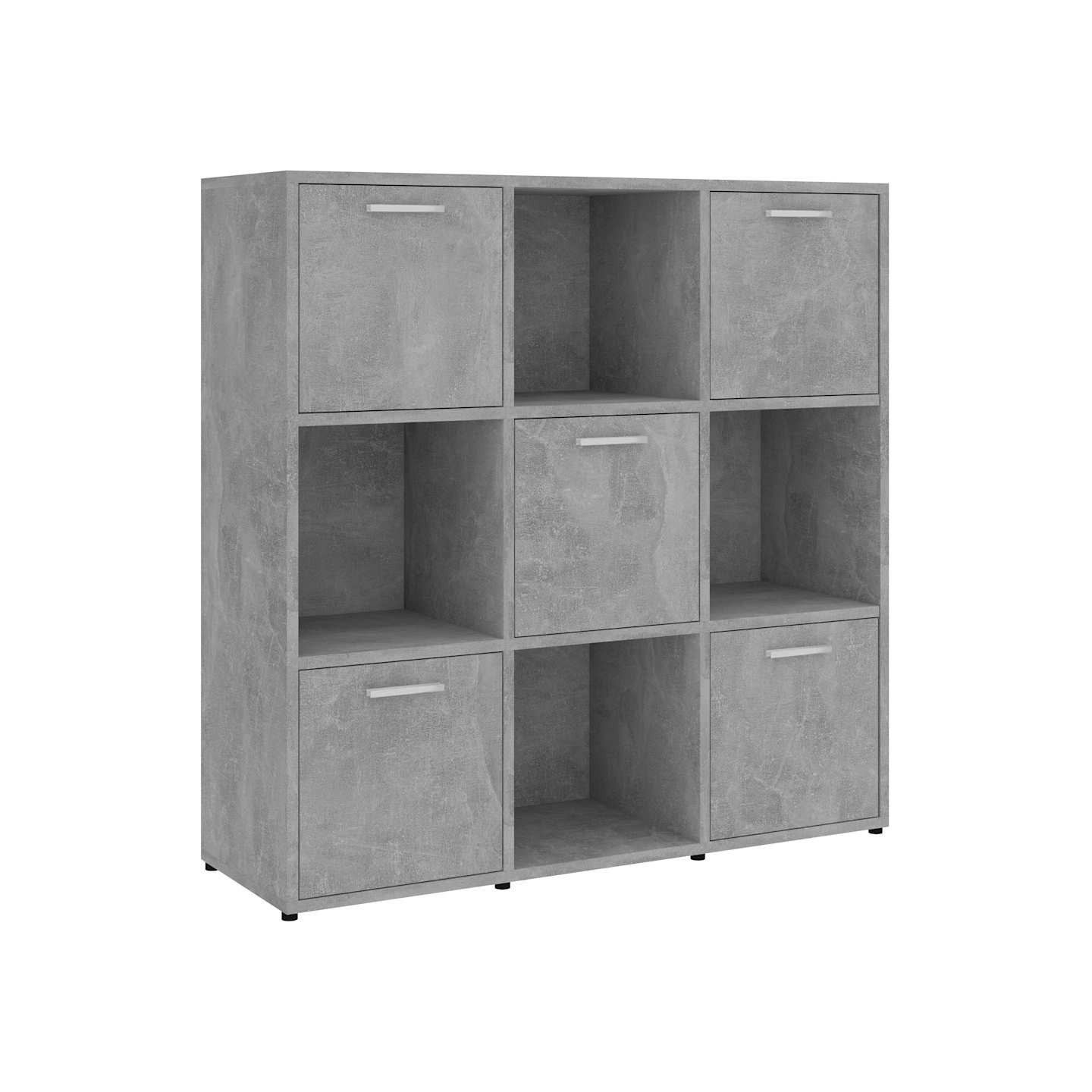 Bibliothèque Gris béton 90x30x90 cm Bois d’ingénierie