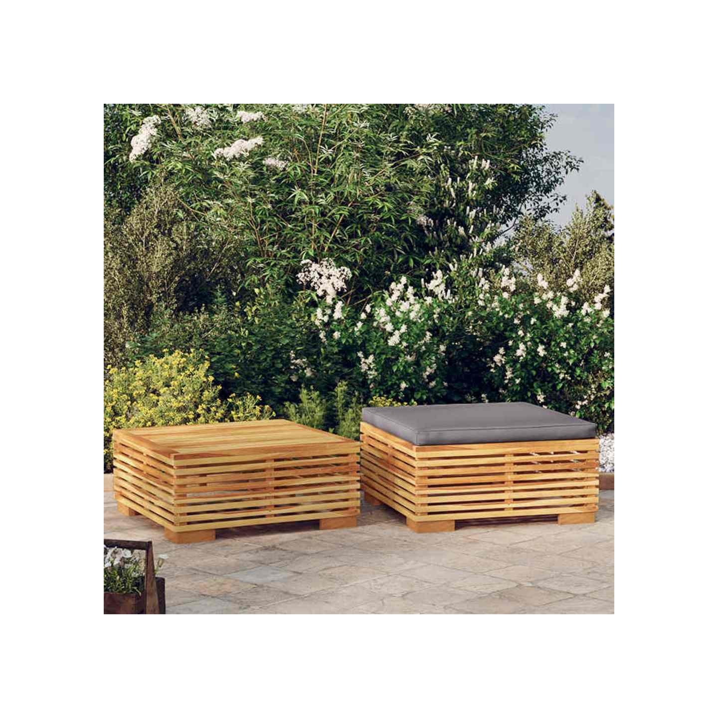 Salon de jardin 2 pcs Bois de teck massif