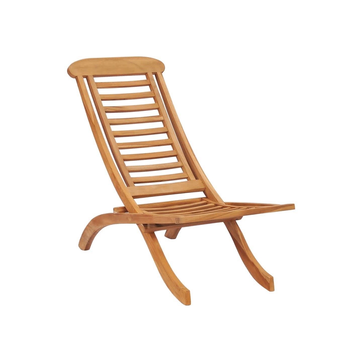 Chaise pliante 50x90x69 cm en bois massif de teck