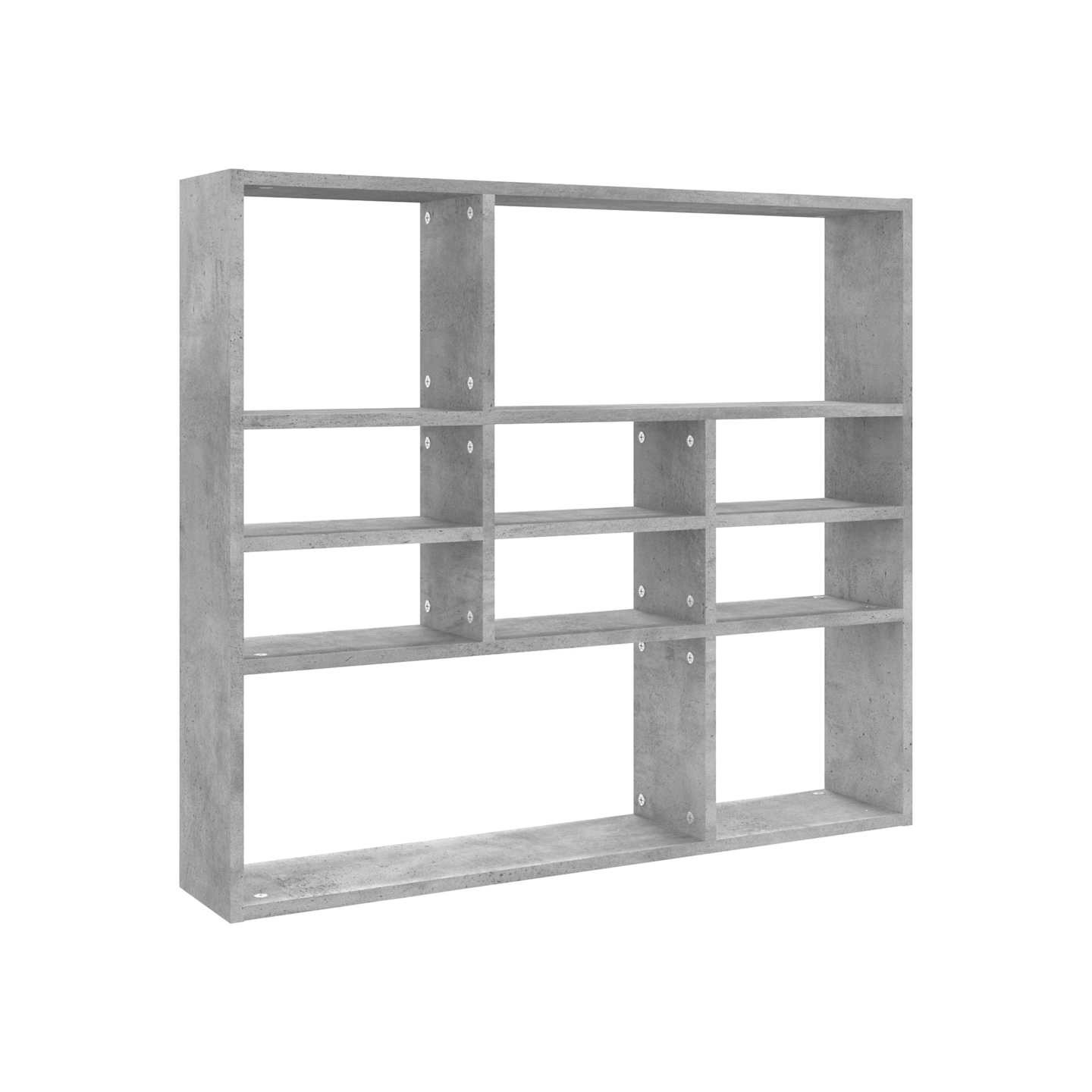 Étagère murale Gris béton 90x16x78 cm Bois d’ingénierie