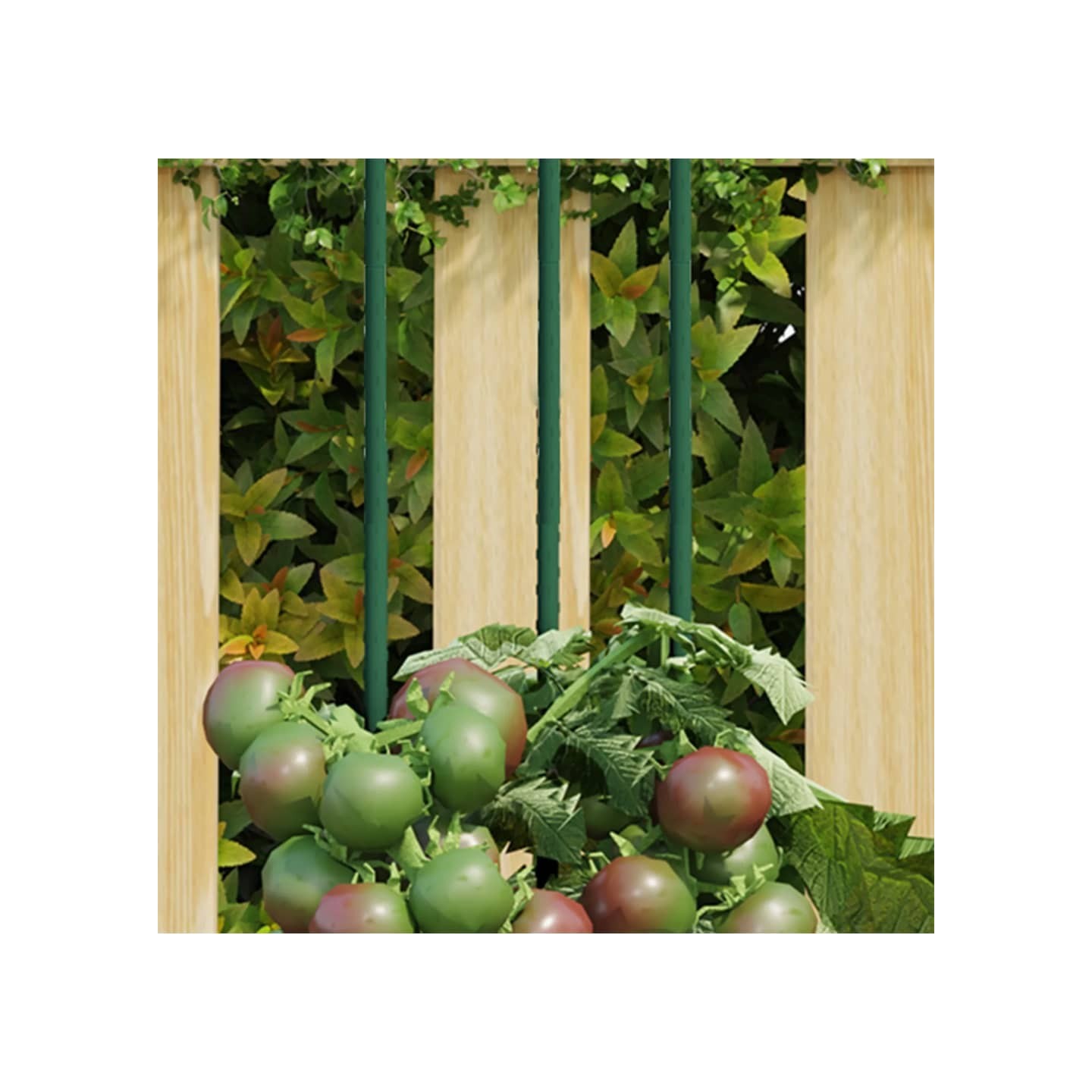 Piquets pour plantes de jardin 30 pcs vert 115 cm acier