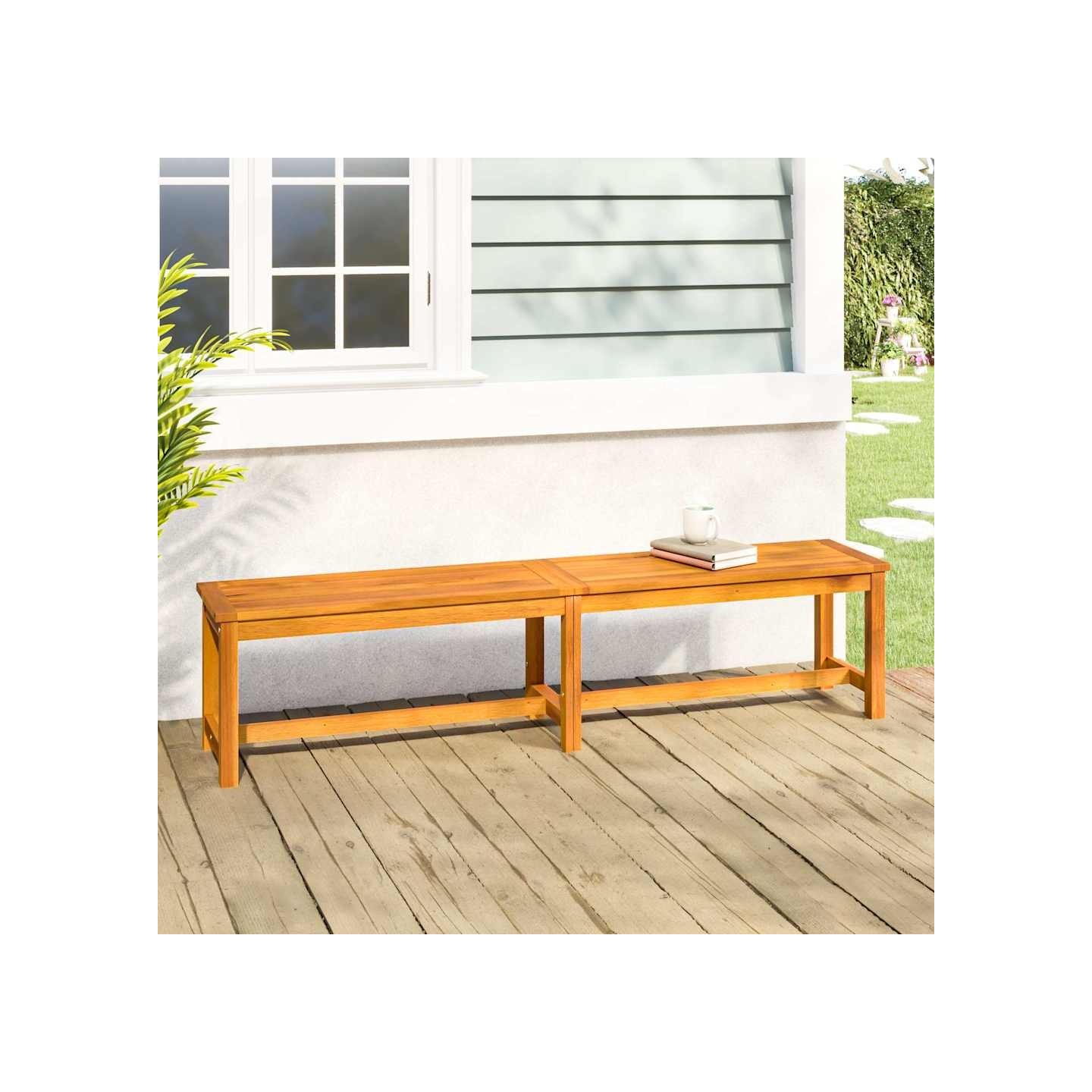 Banc de jardin 180x35x45 cm bois massif d'acacia