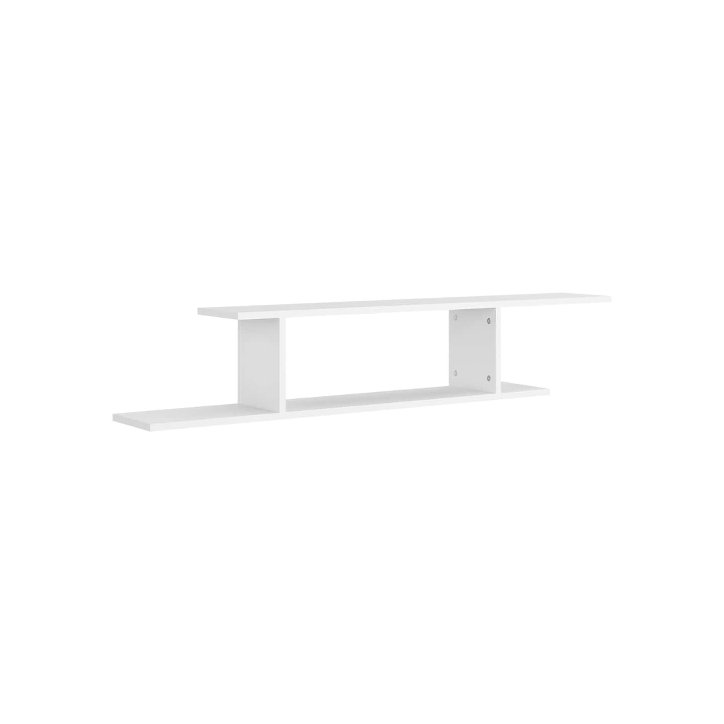Étagère TV murale Blanc 125x18x23 cm Bois d’ingénierie