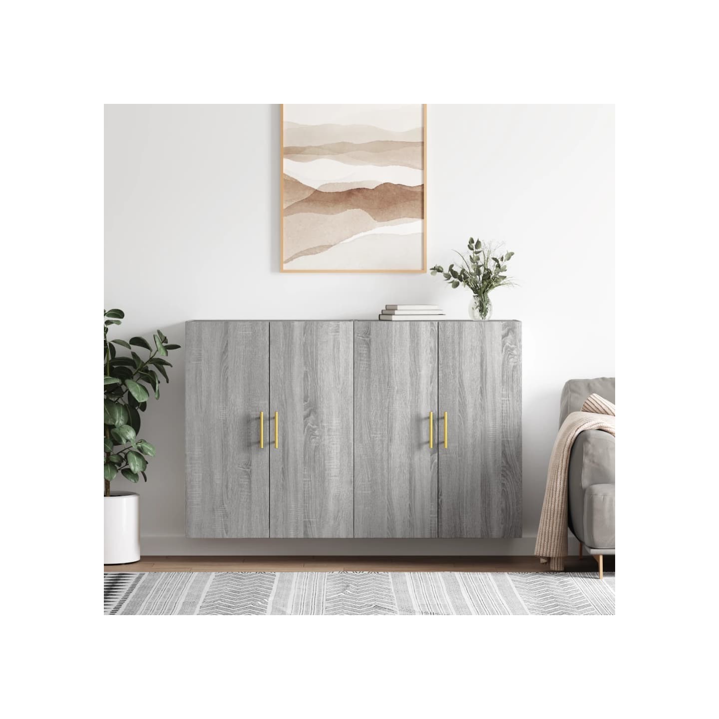 Armoires murales 2 pcs sonoma gris 69,5x34x90 cm