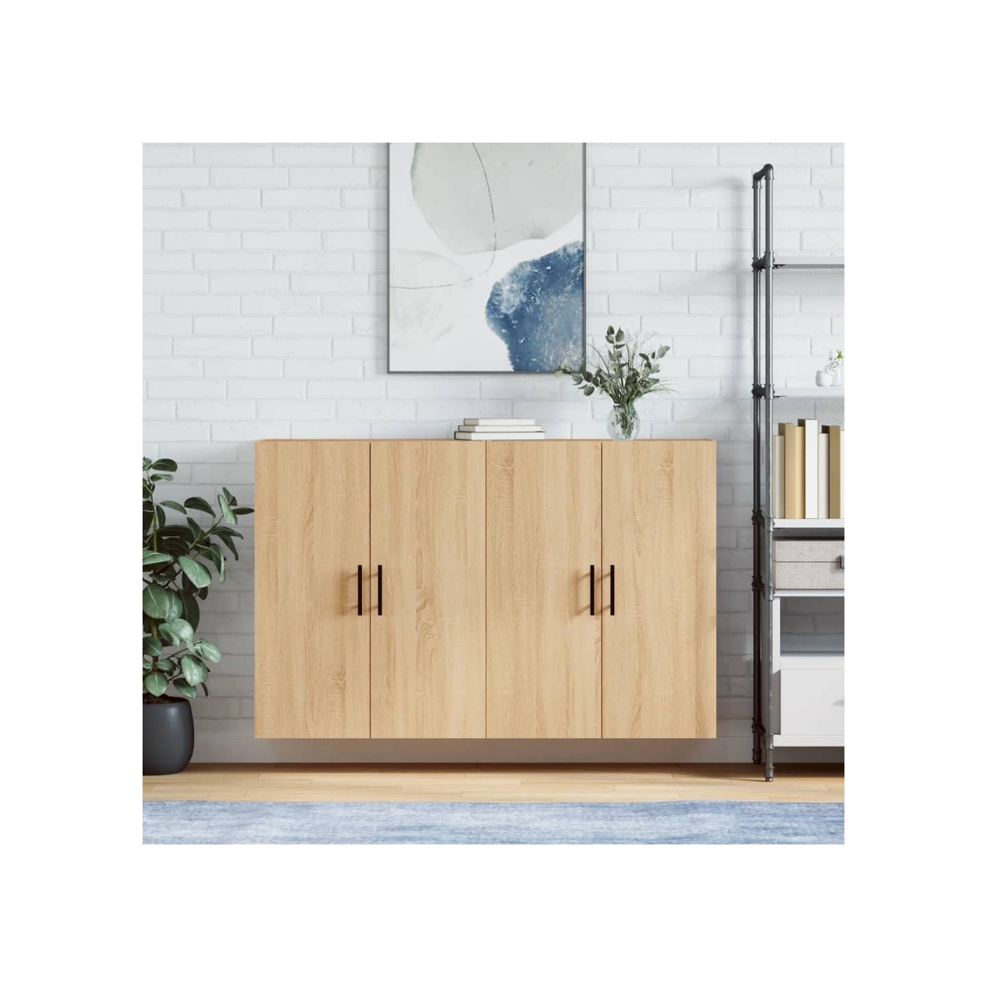 Armoires murales 2 pcs chêne sonoma 69,5x34x90 cm