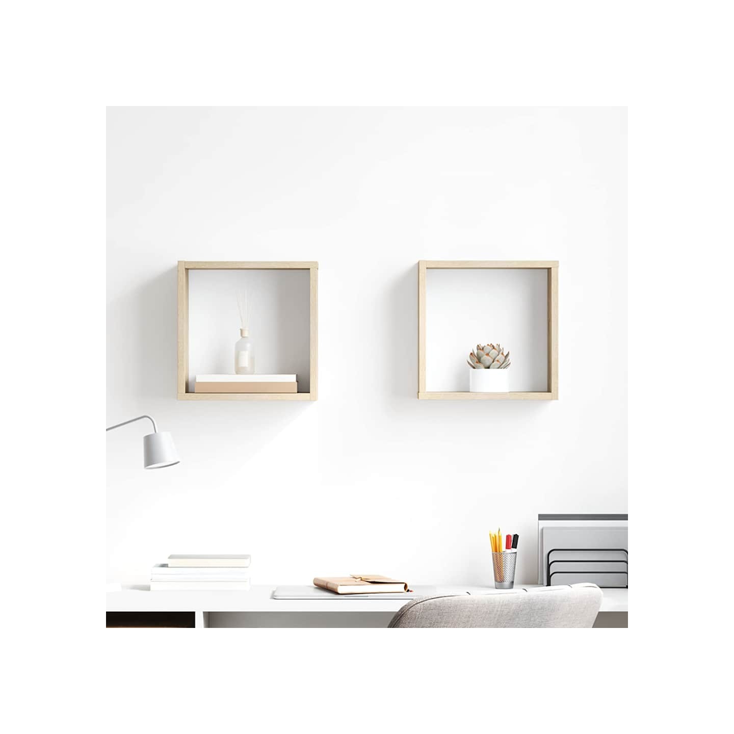 Étagères cube murales 2 pcs chêne sonoma 30x15x30 cm