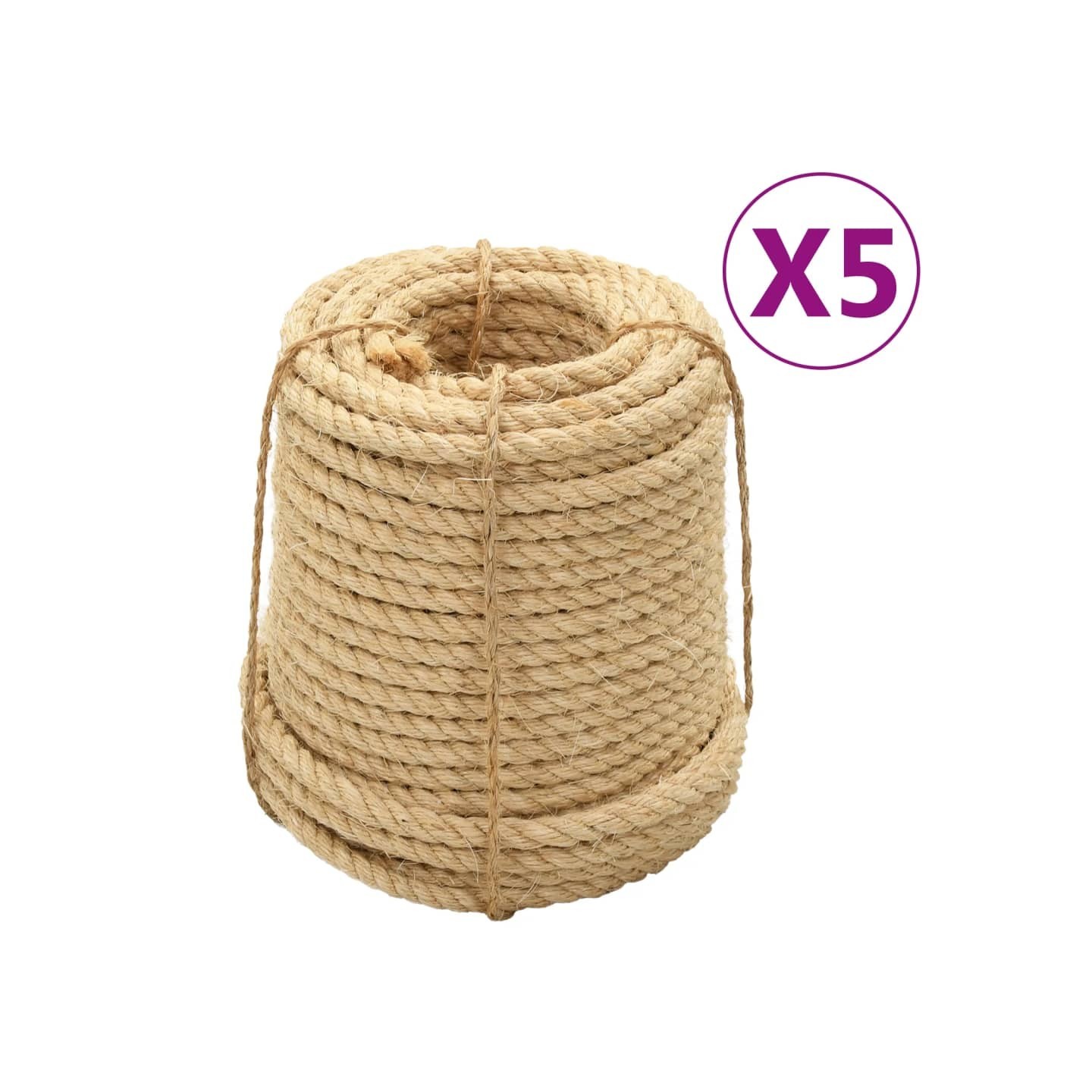 Cordes en sisal 5 pcs 14 mm 100 m