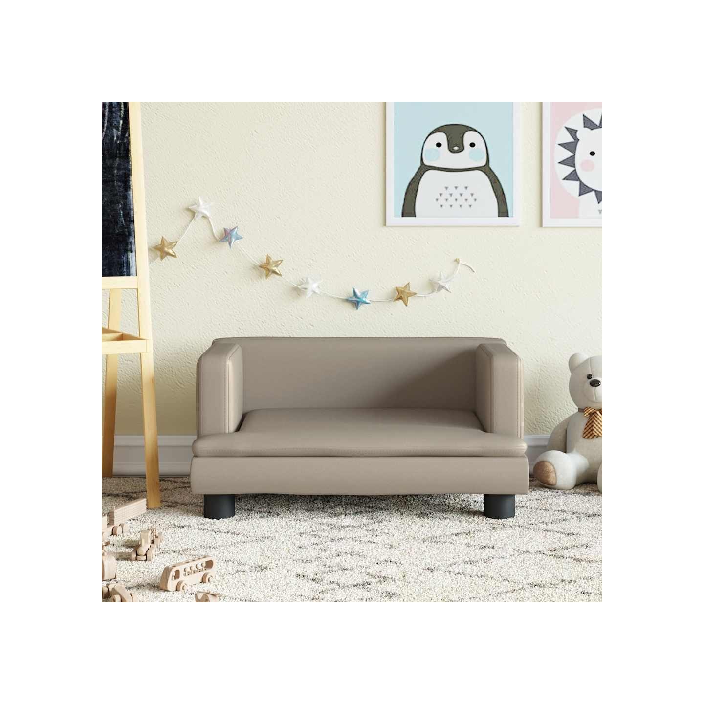 Canapé pour enfants cappuccino 60x40x30 cm similicuir