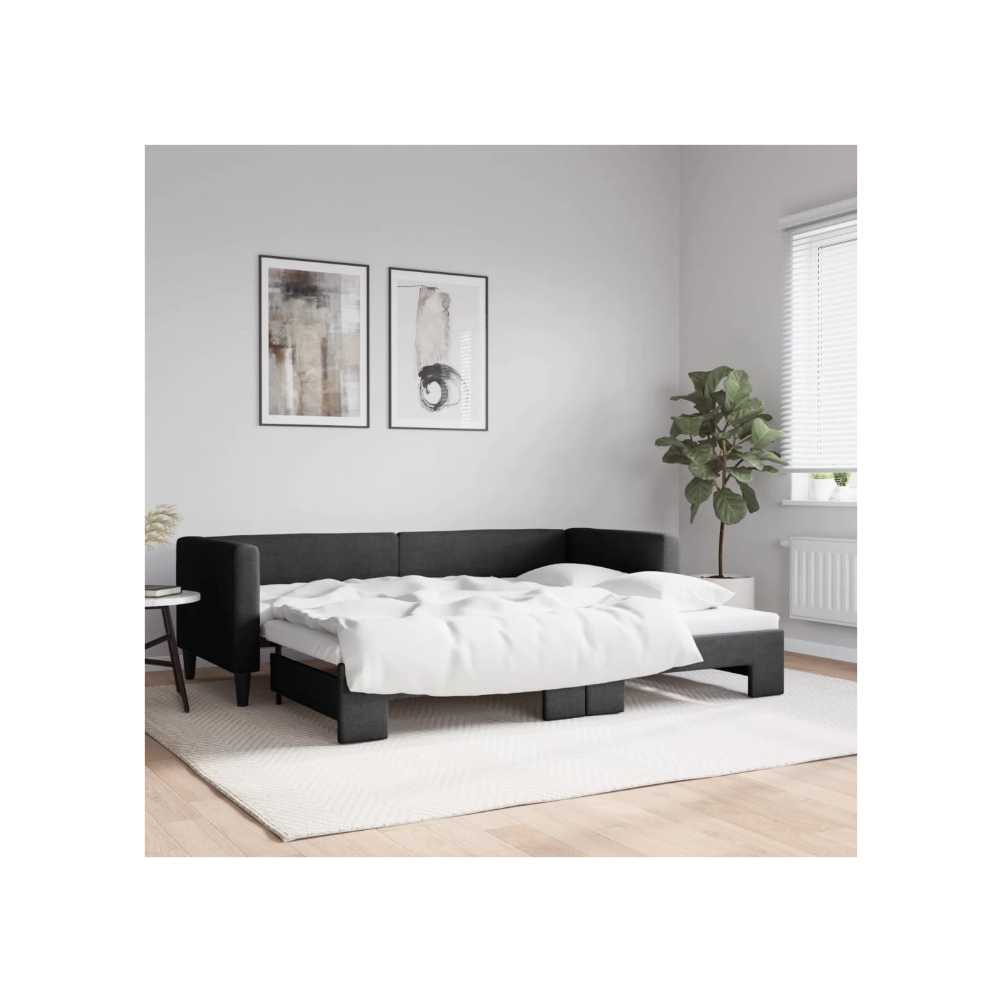 Lit de jour avec gigogne sans matelas 80x200 cm