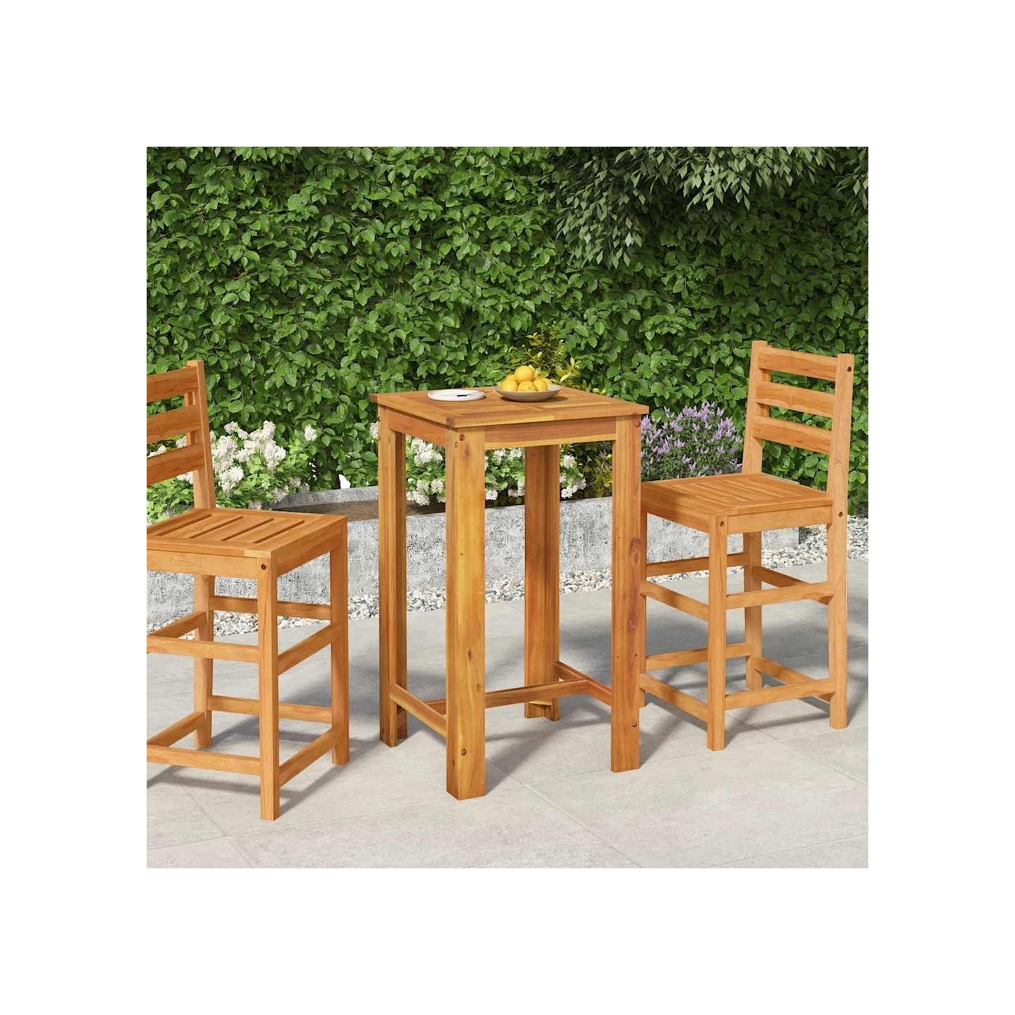 Table de bar de jardin 60x60x105 cm Bois d'acacia solide