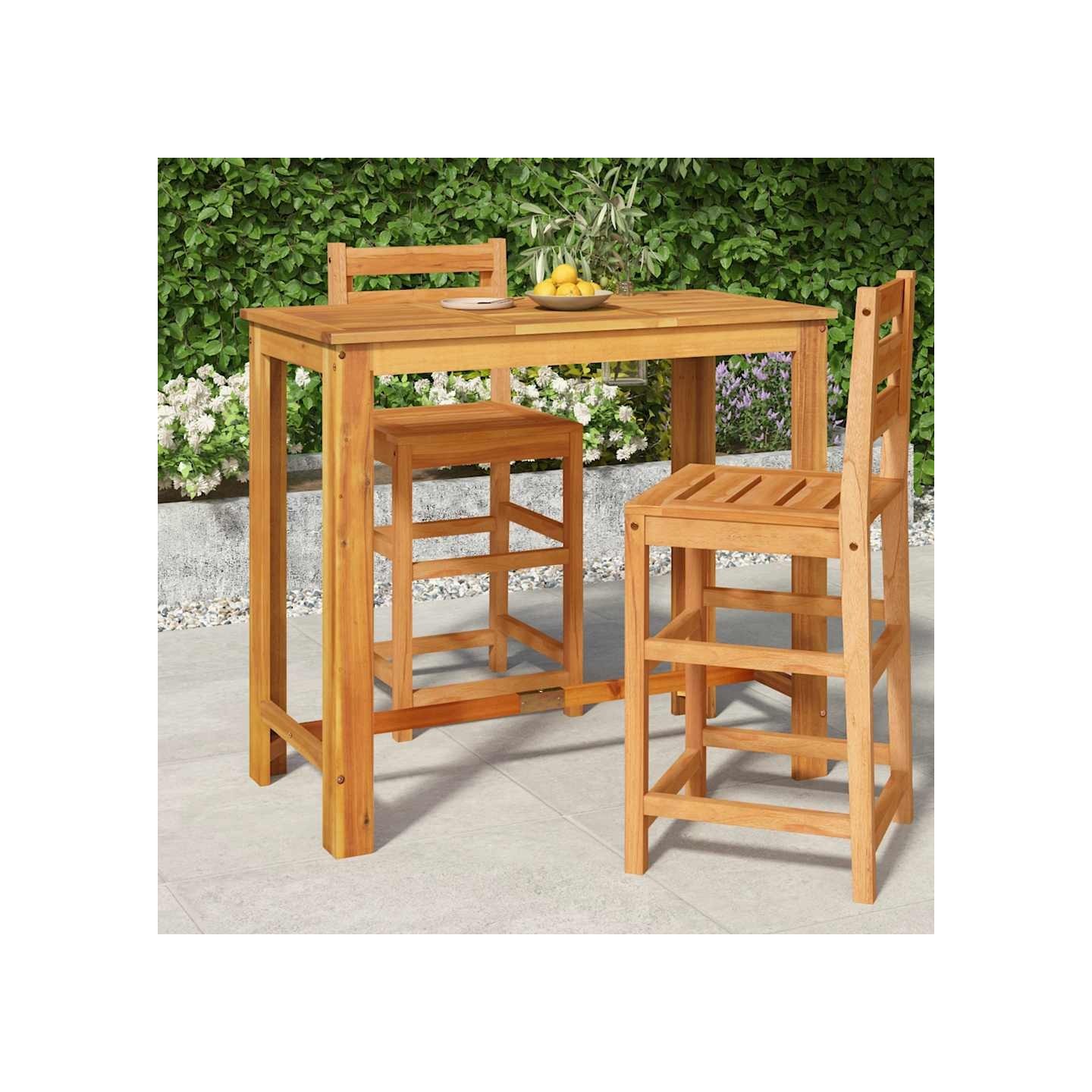 Table de bar de jardin 120x60x105 cm Bois d'acacia solide