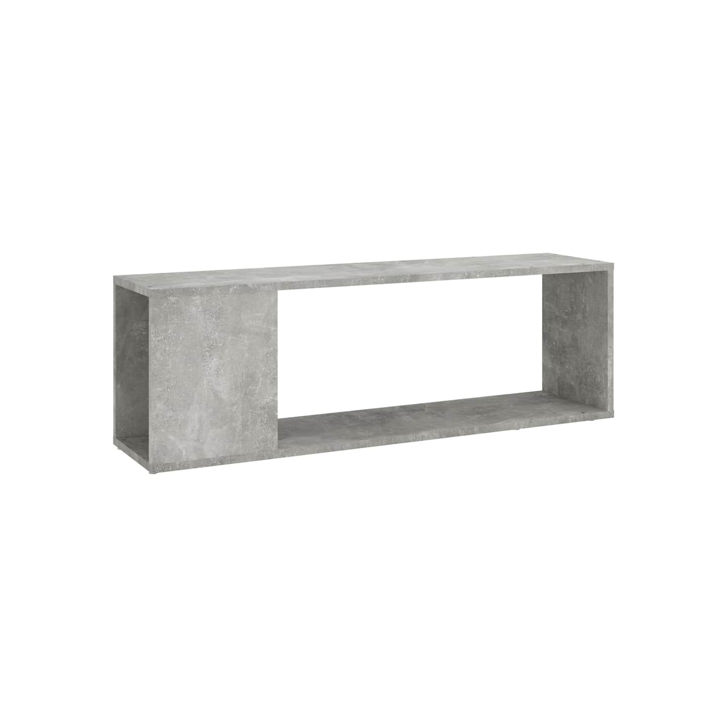 Meuble TV Gris béton 100x24x32 cm Bois d'ingénierie