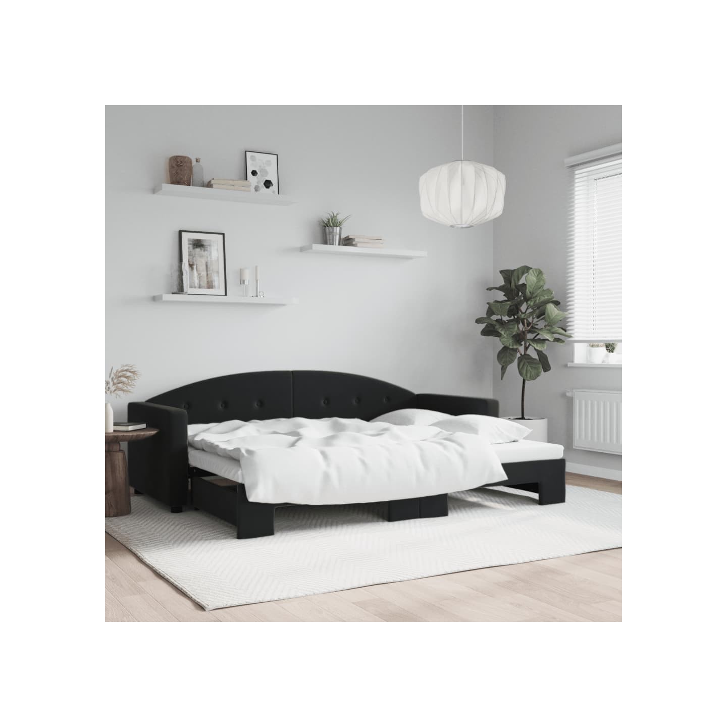 Lit de jour avec gigogne sans matelas 80x200 cm