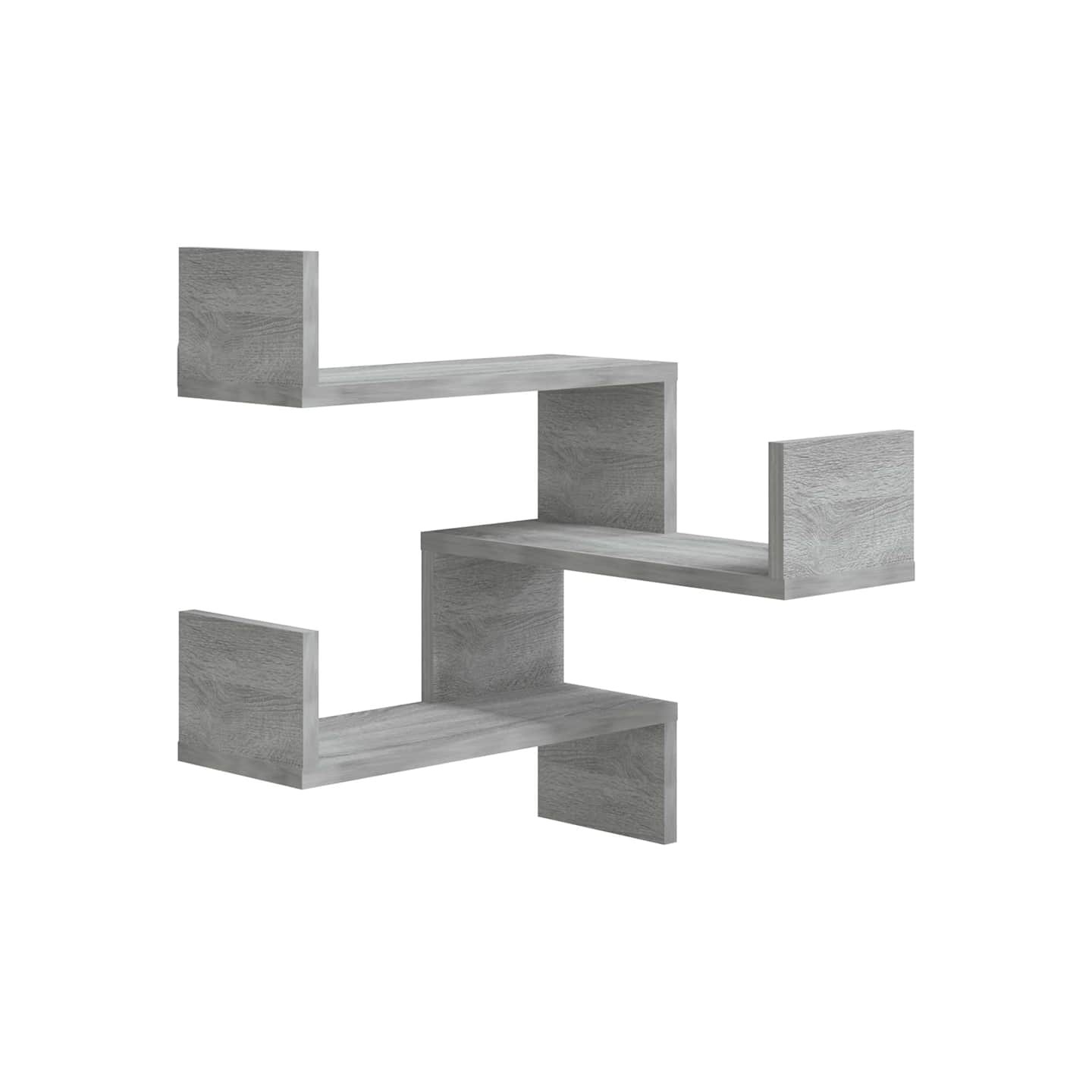 Étagère d'angle murale Sonoma gris 40x40x50cm Bois d'ingénierie