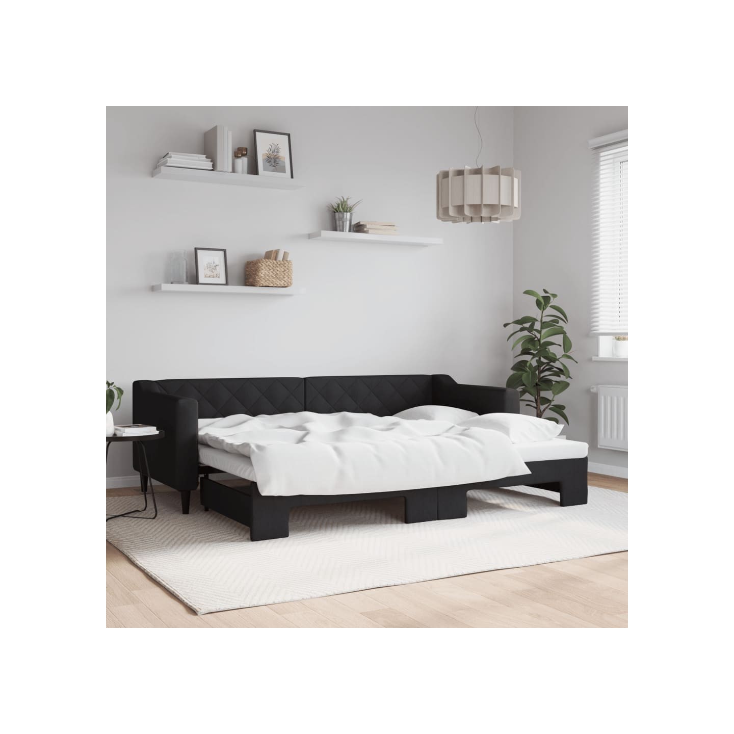 Lit de jour avec gigogne sans matelas 80x200 cm