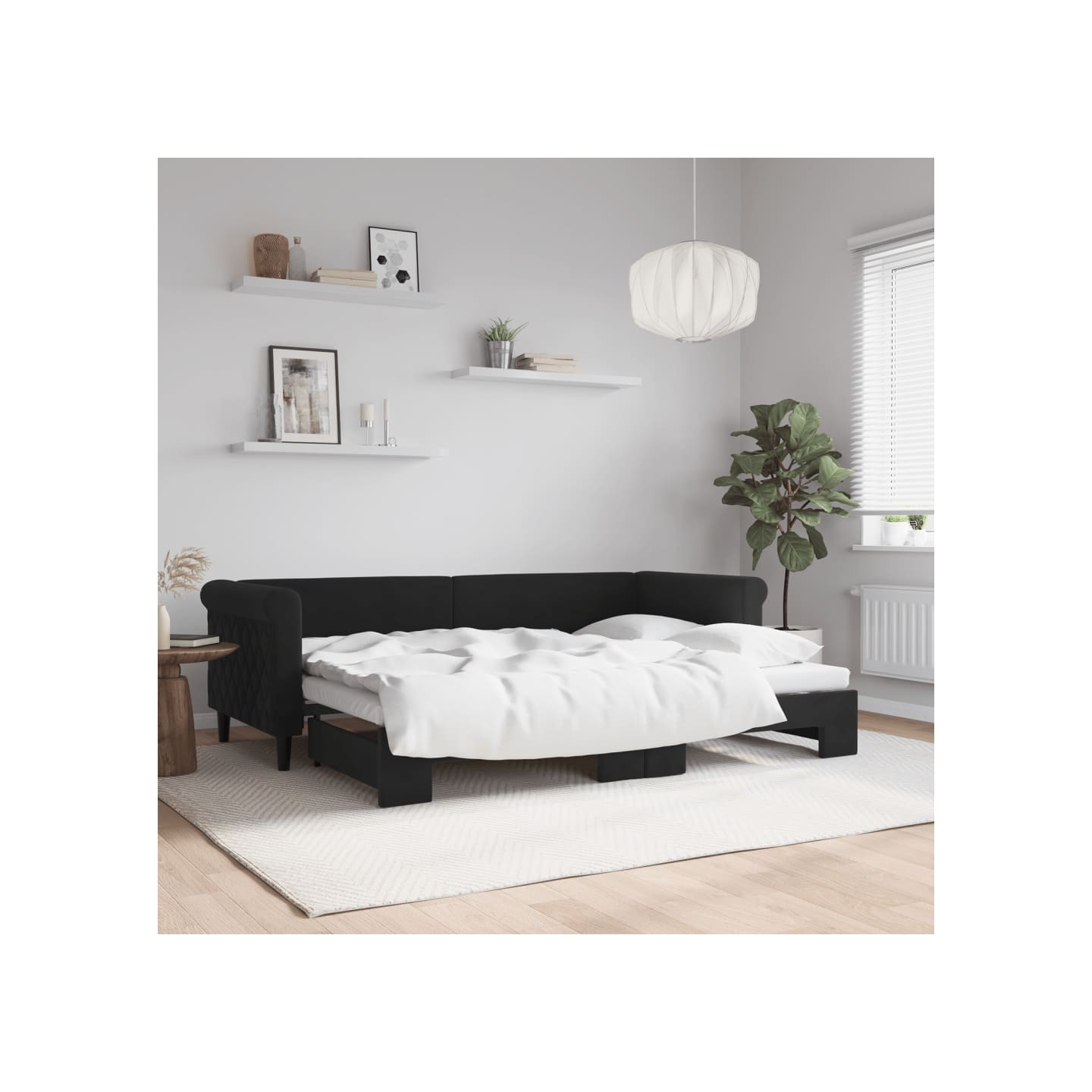Lit de jour avec gigogne sans matelas 80x200 cm