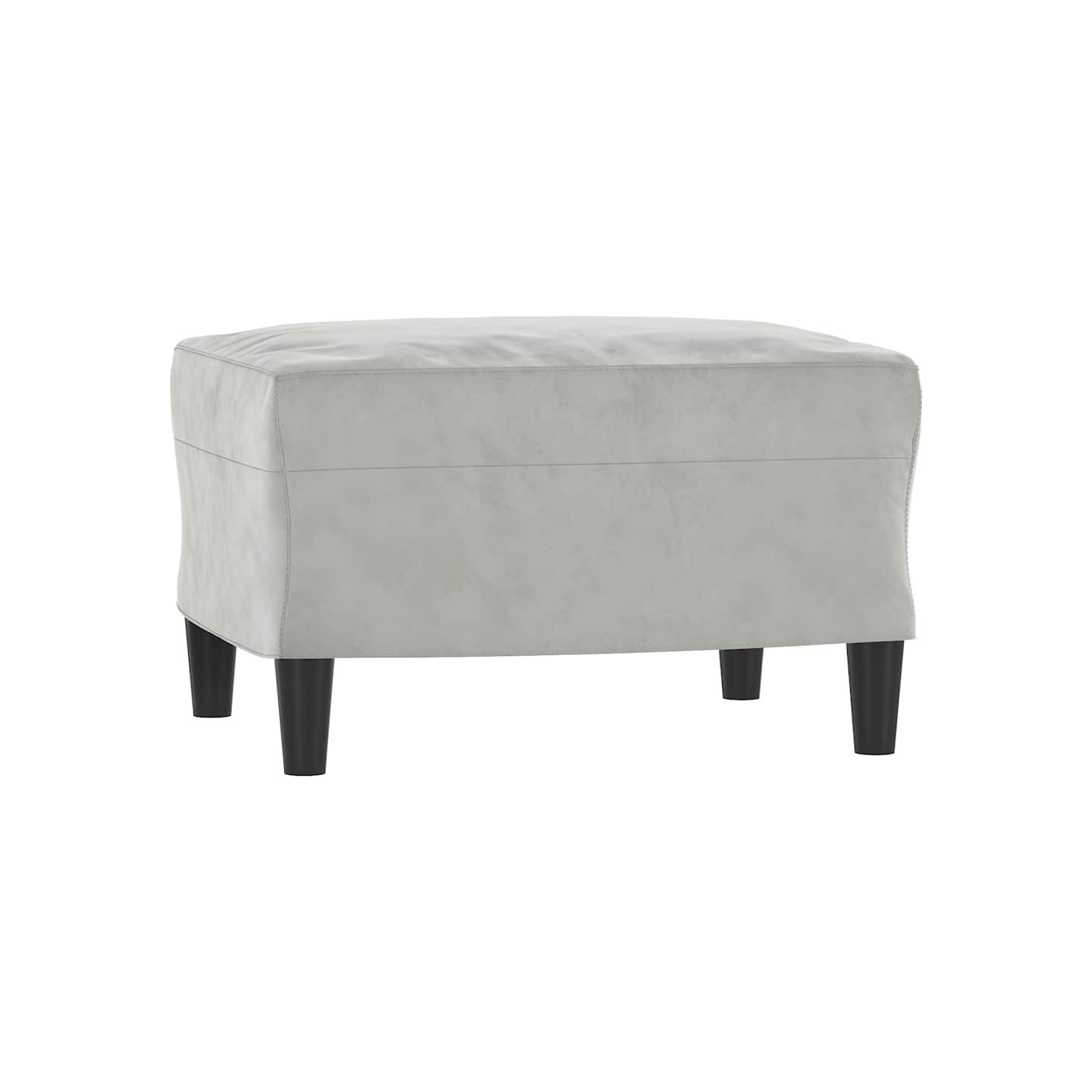 Repose-pied Gris clair 60x50x41 cm Velours