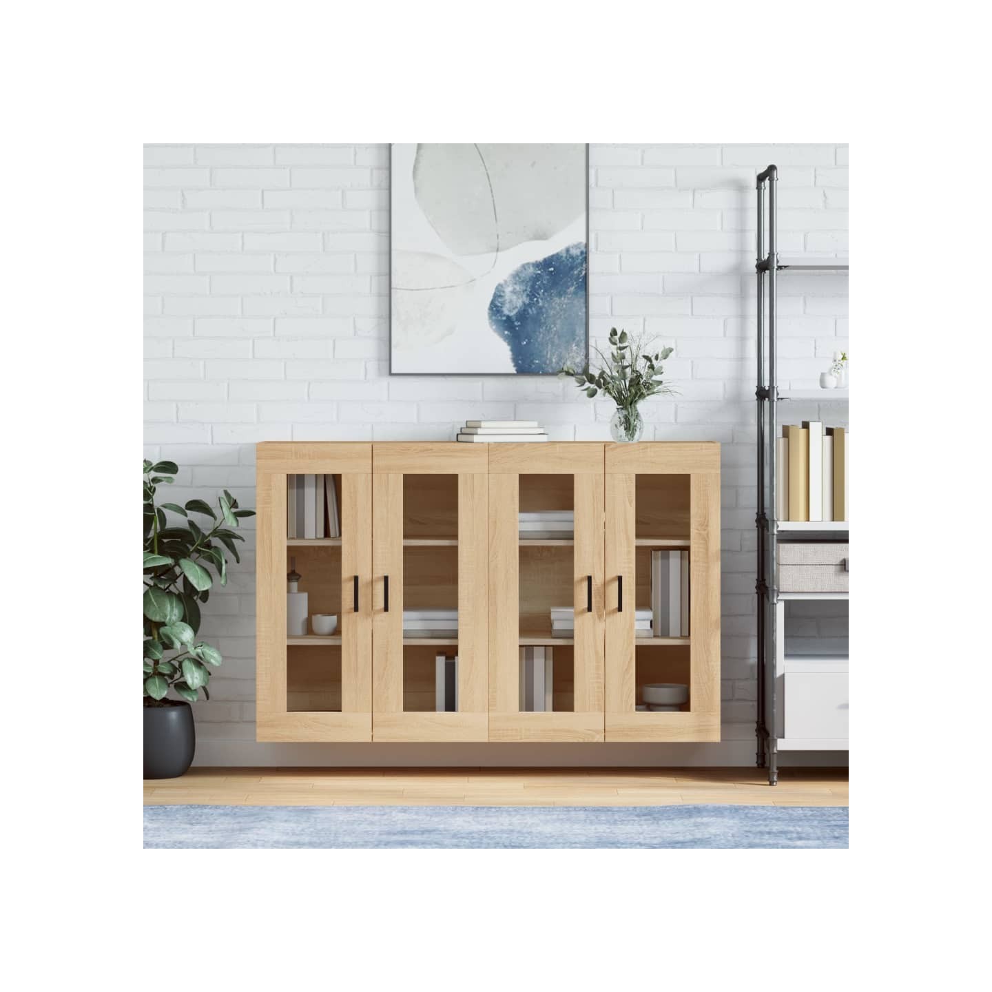 Armoires murales 2 pcs chêne sonoma bois d'ingénierie