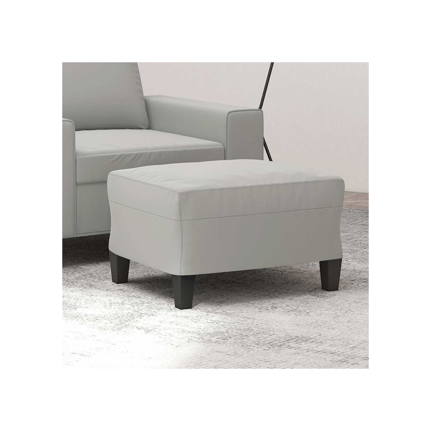 Repose-pied Gris clair 60x50x41 cm Tissu microfibre