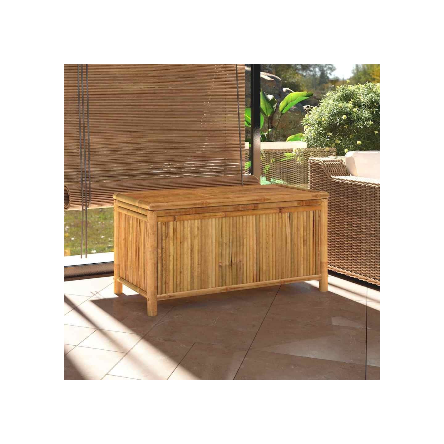 Boîte de rangement de jardin 110x52x55 cm Bambou